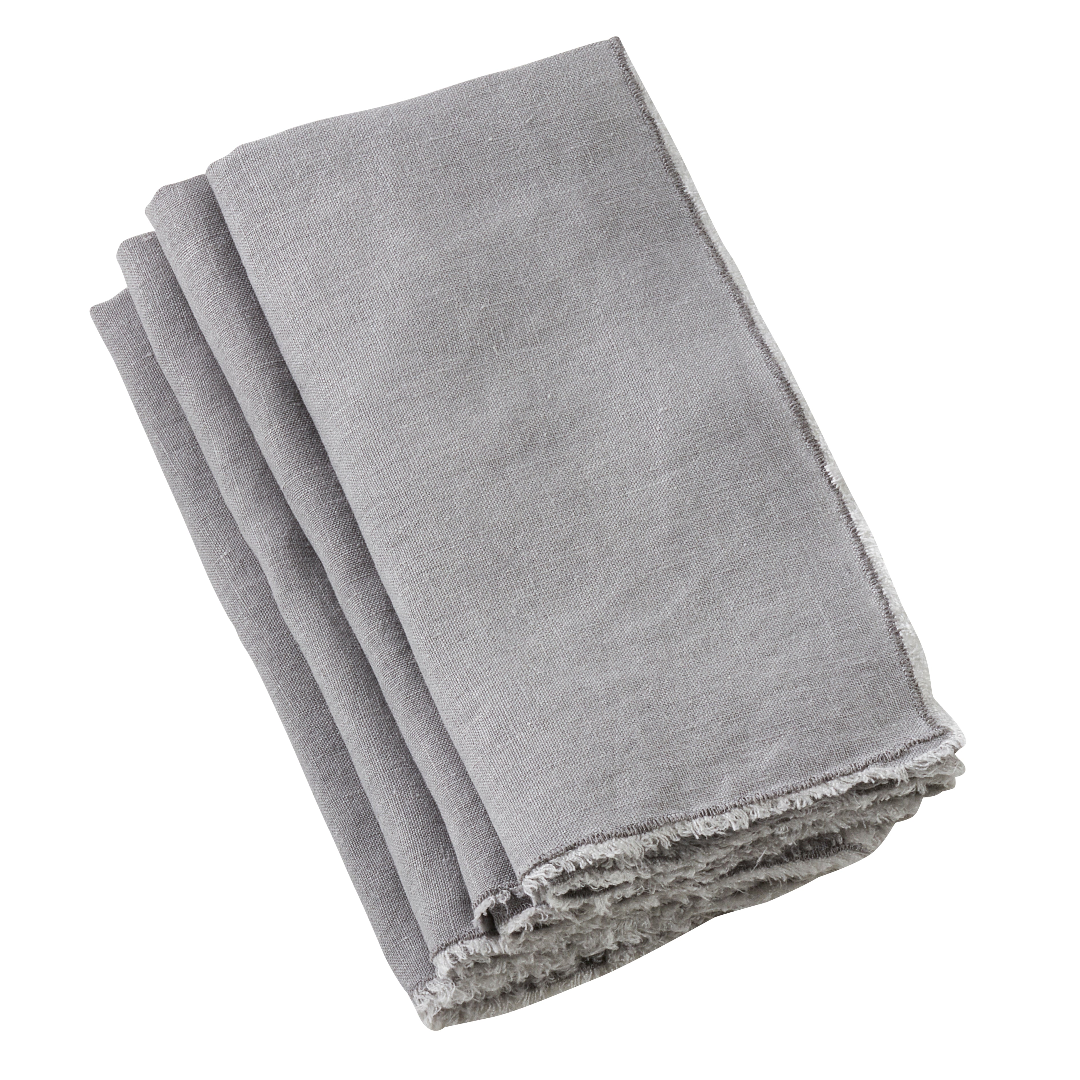 Fringe Linen Table Napkin, Set of 4