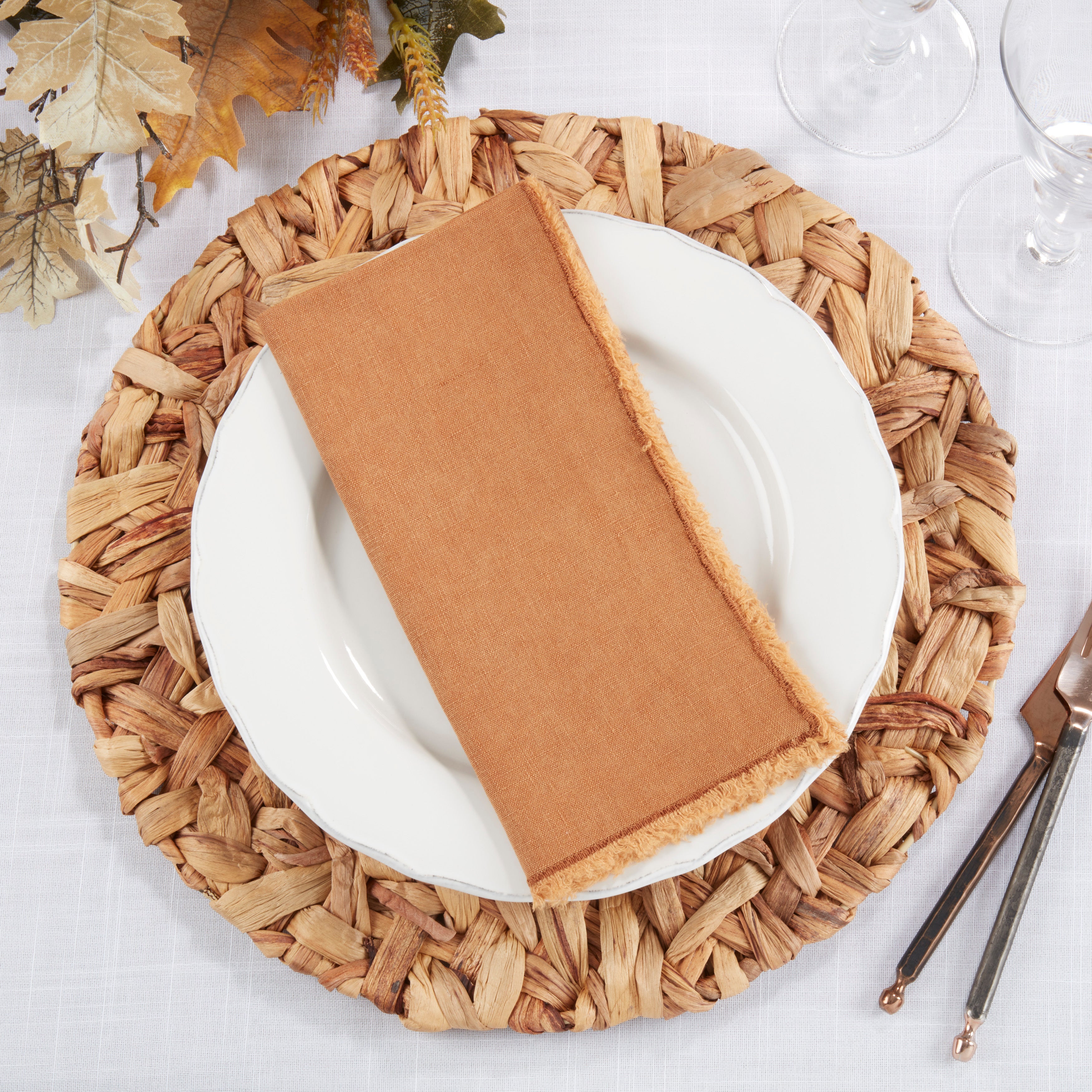 Fringe Linen Table Napkin, Set of 4