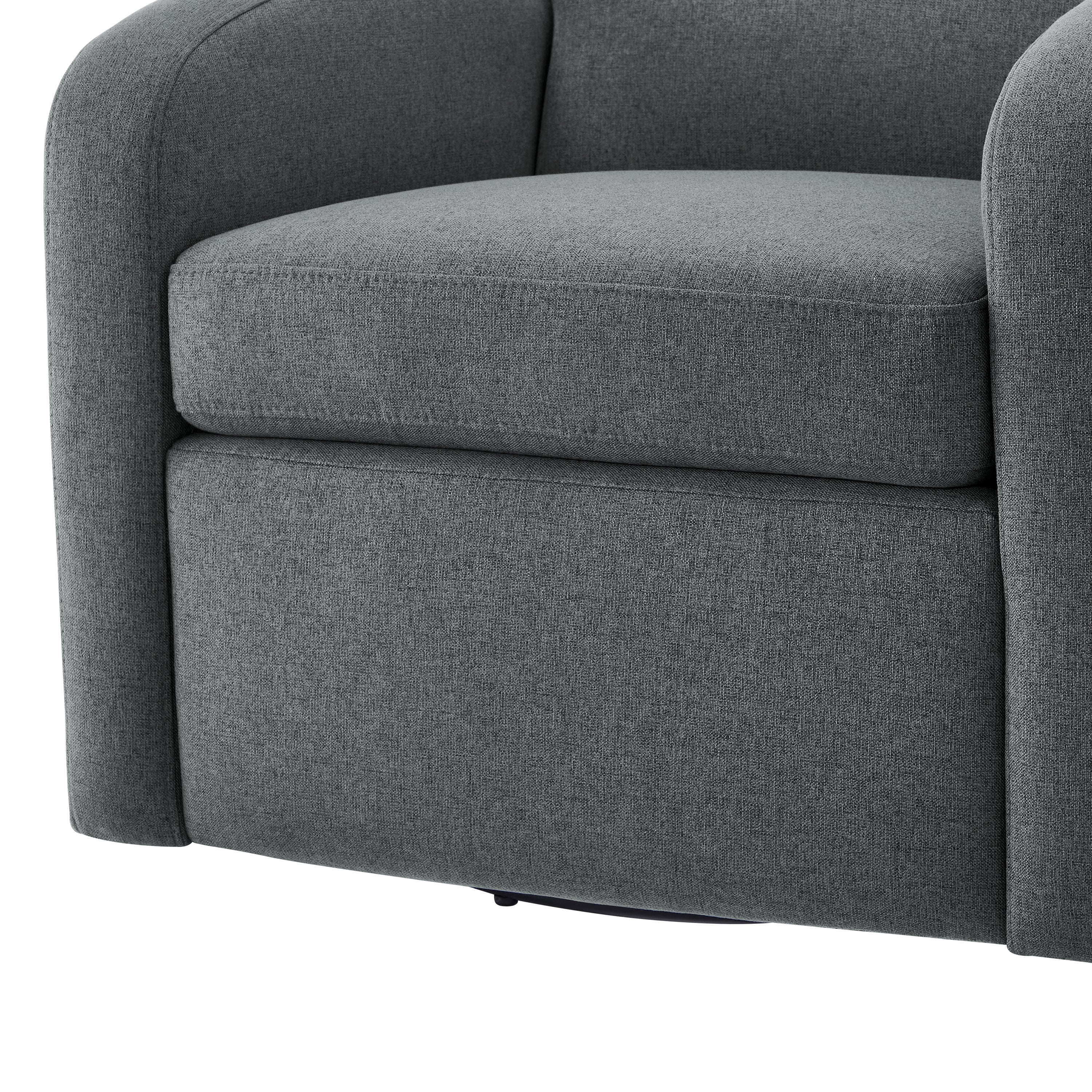 Edie Modern Round Back Swivel Accent Chair