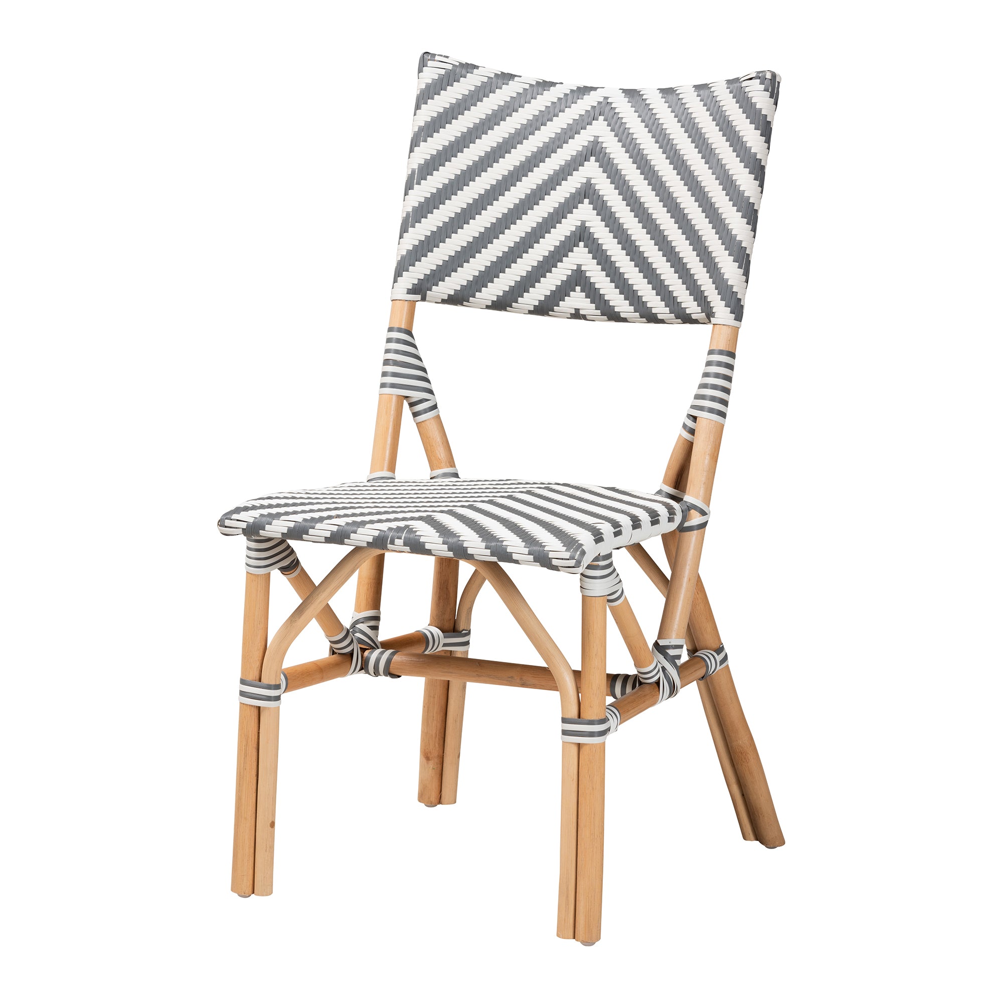 Shai Modern French styled Natural Rattan Bistro Chair