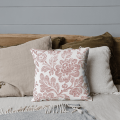 Blushing Blossom Floral Print Accent Throw Pillow