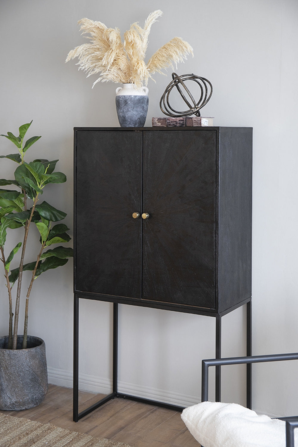 Minimalist Black Cabinet