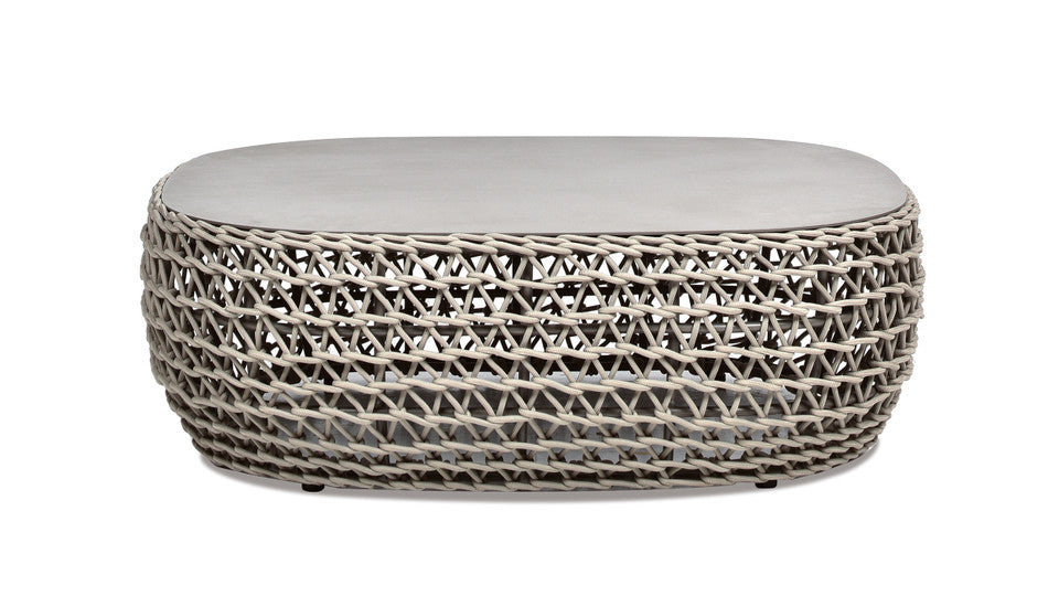 Willow Oval Wicker Patio Coffee Table