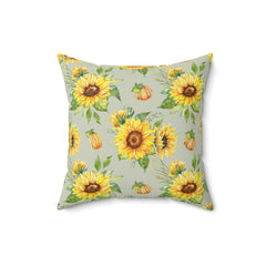 Sunflower Pumpkin Dream Decorative Throw Pillow