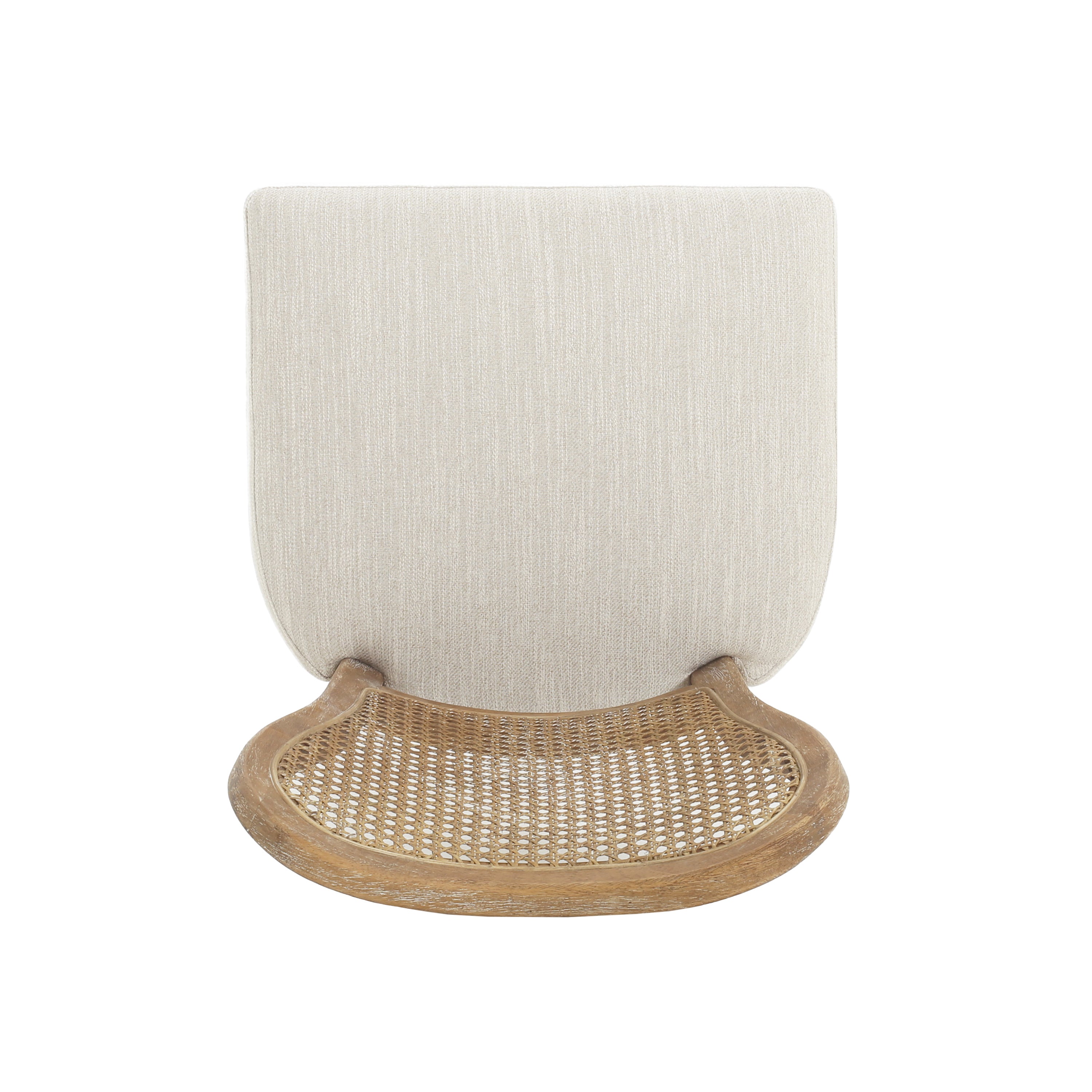 Cane-Back Upholstered Bar Stools, Set of 2