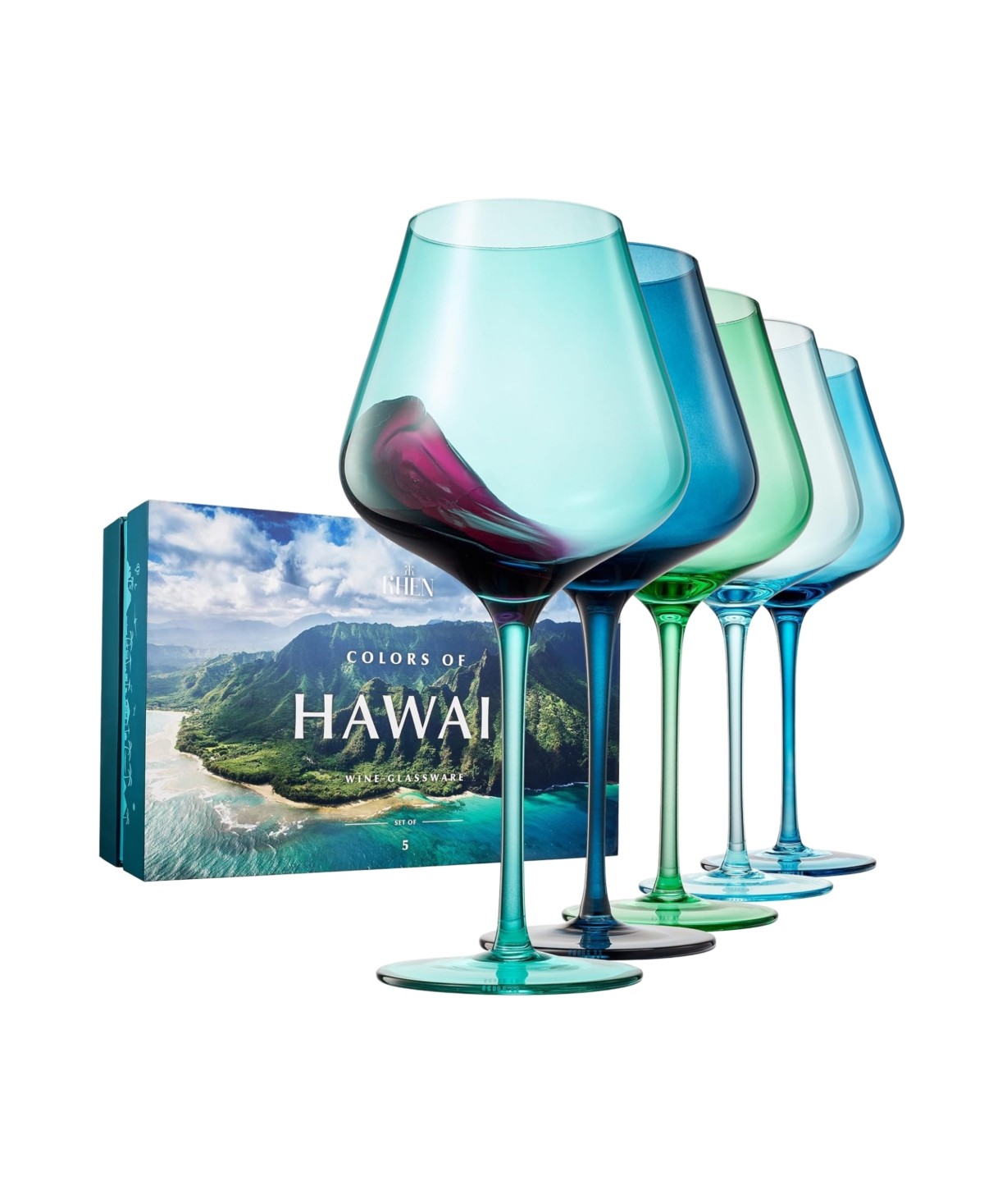 Hawaii Wine Glass Set Set of 5