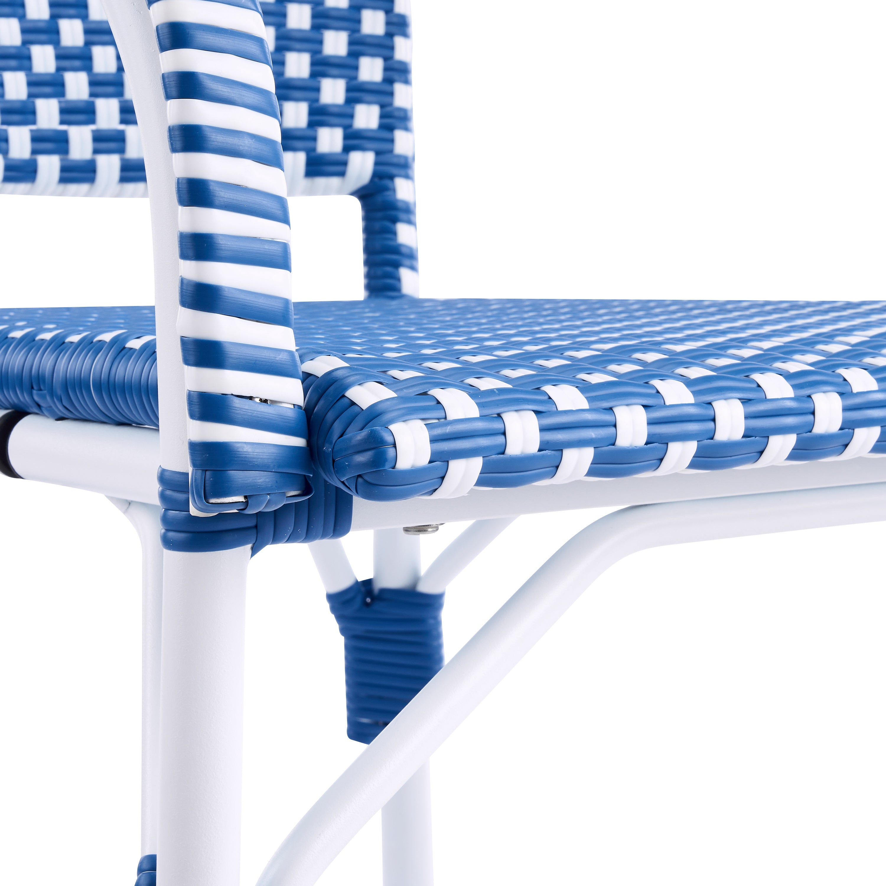 French Bistro Wicker Outdoor Dining Chair, Set of 2