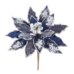 Frosted-Poinsettia-Stem-(set-of-6)-Blue-Faux-Florals