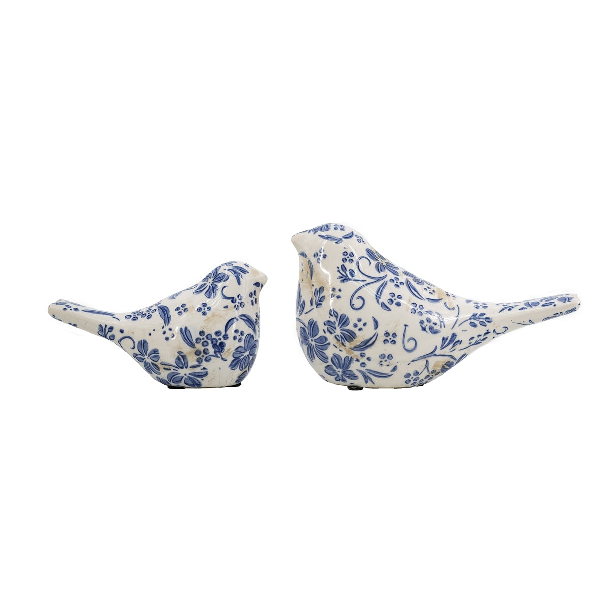 Chinoiserie Ceramic Birds, Set of 2