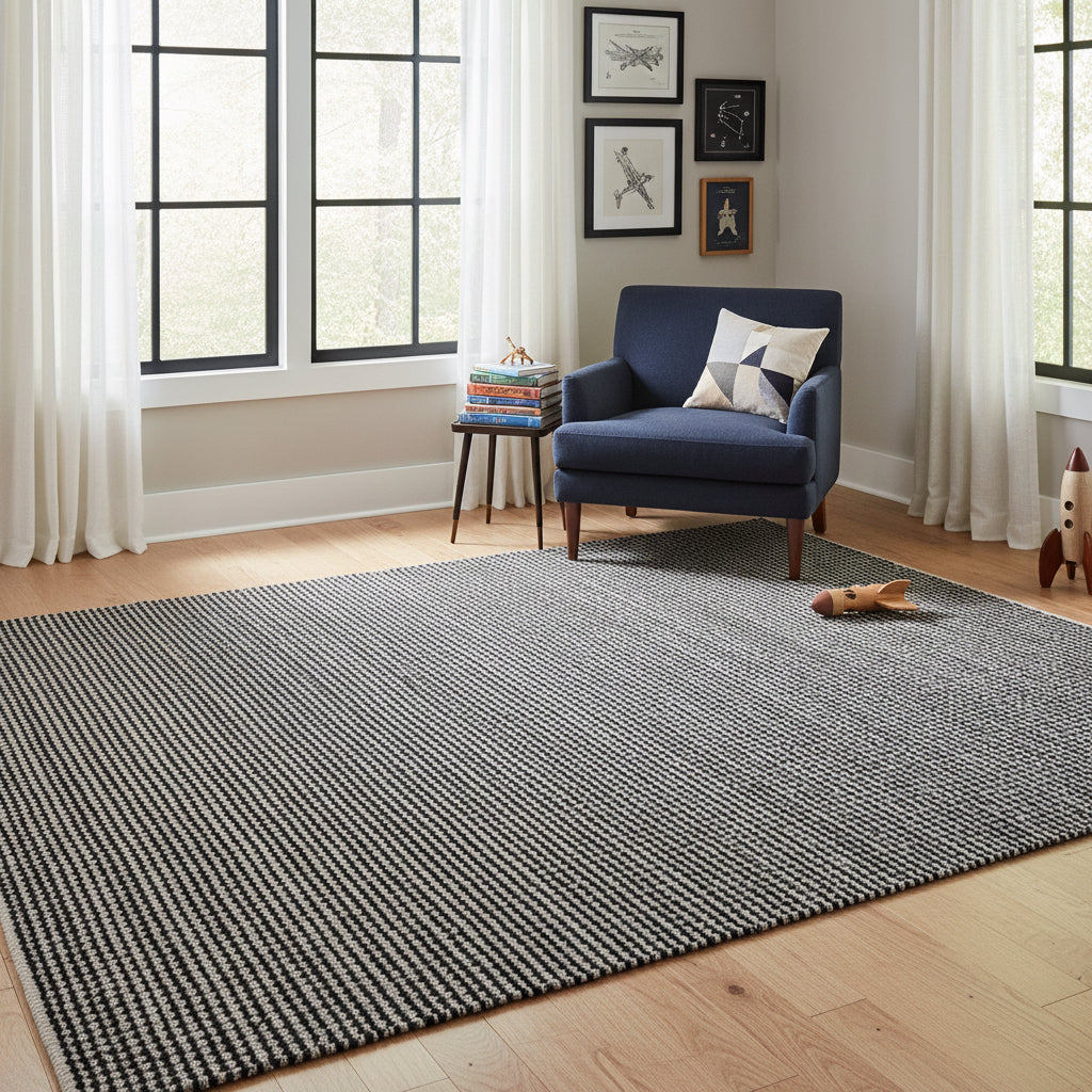 Dusk Hand-Woven Solid Indoor/Outdoor Area Rug