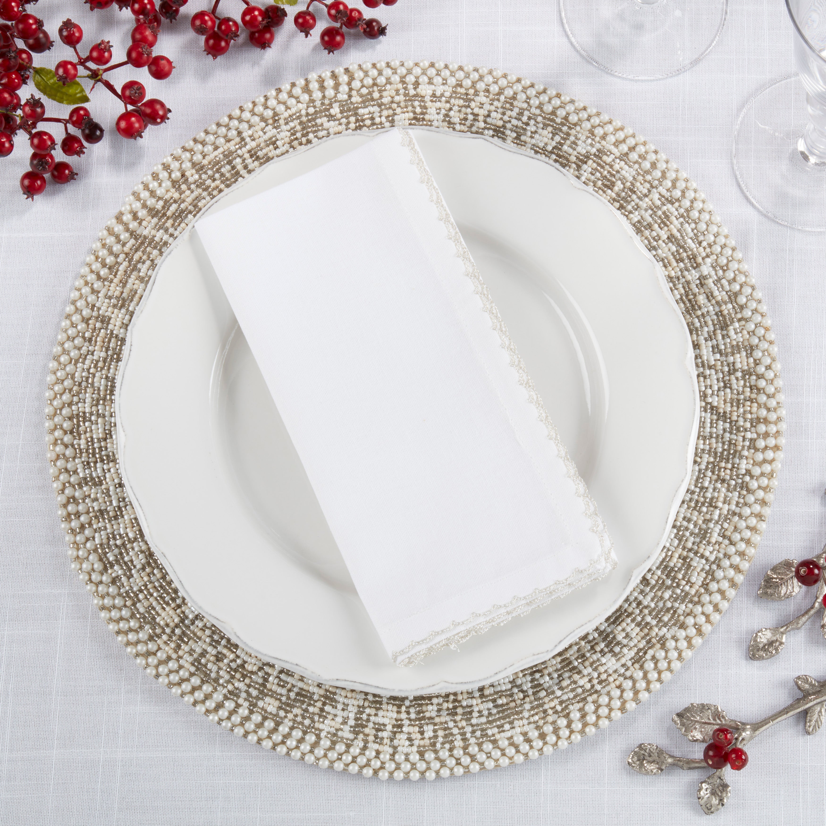 Whip Stitched Table Napkin, Set of 4