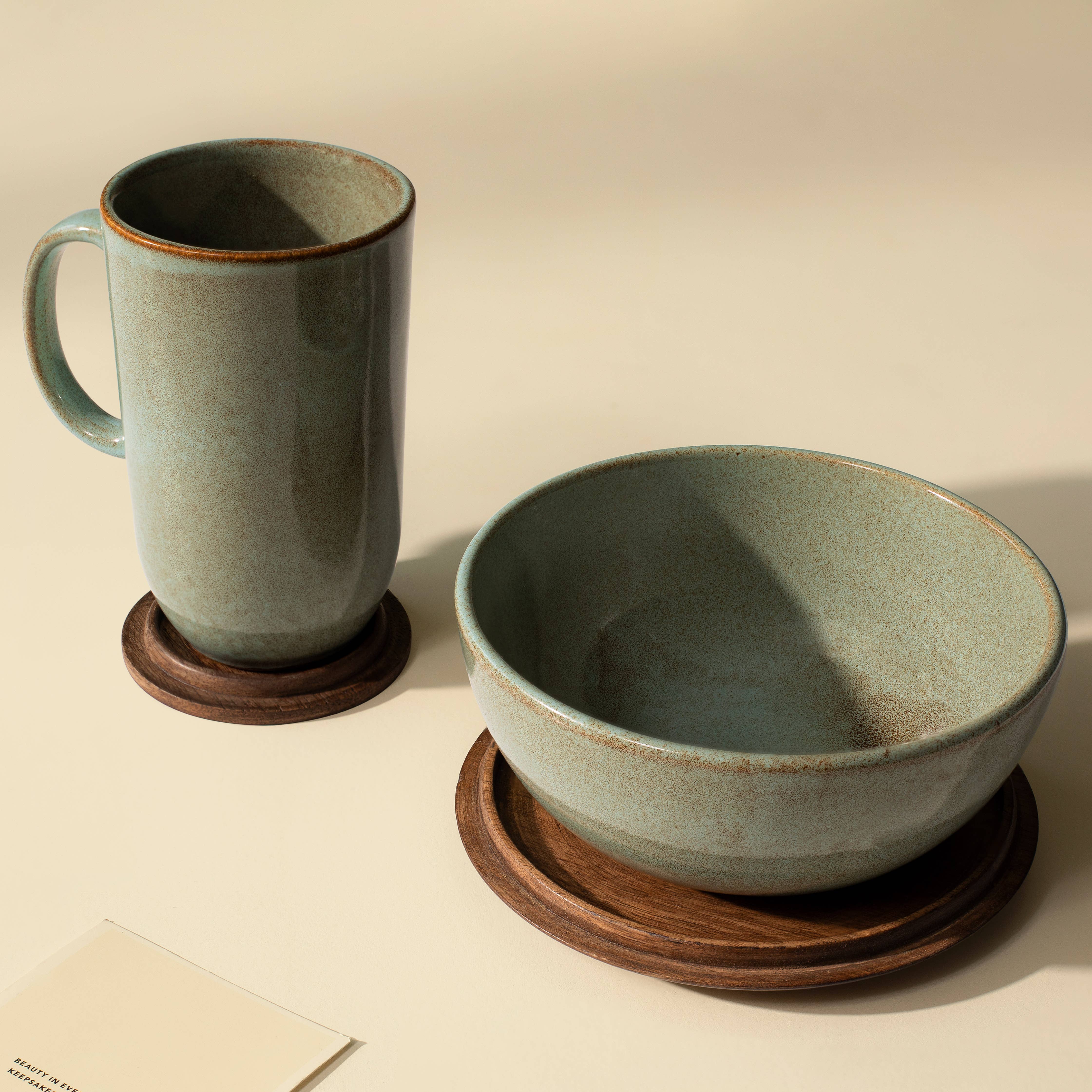 Hand-Glazed Terracotta Breakfast Set