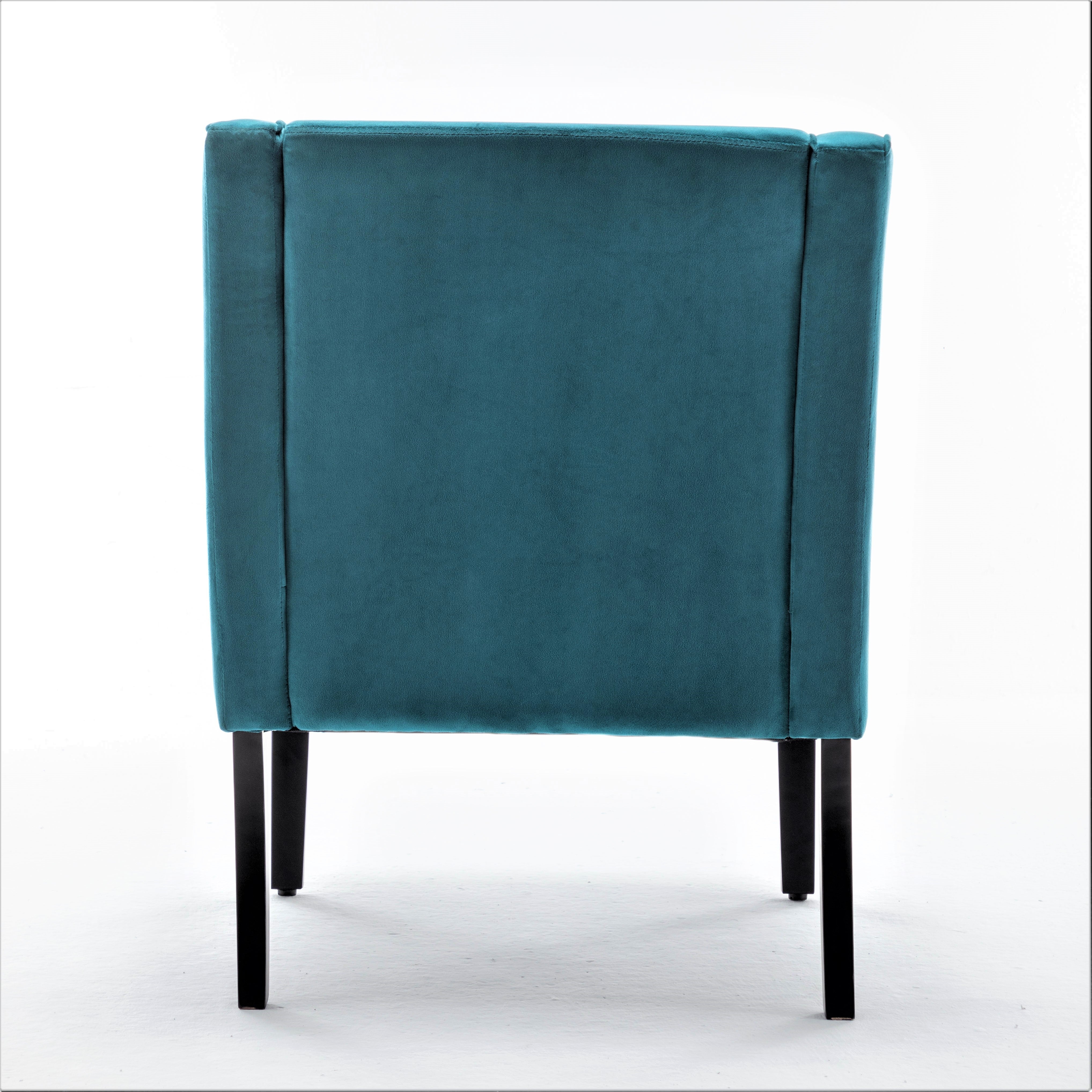 Versatile Velvet Side Chair with Recessed Arms