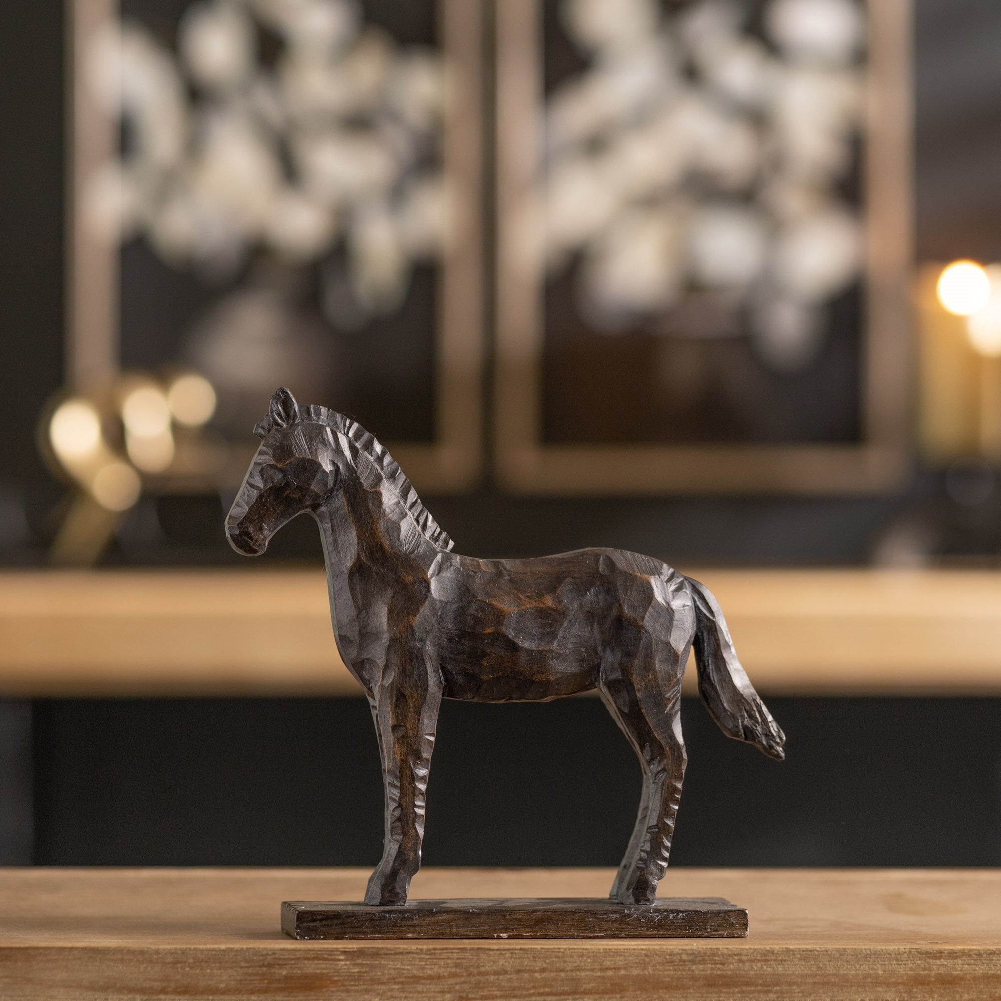Standing Horse with Base, Set of 2