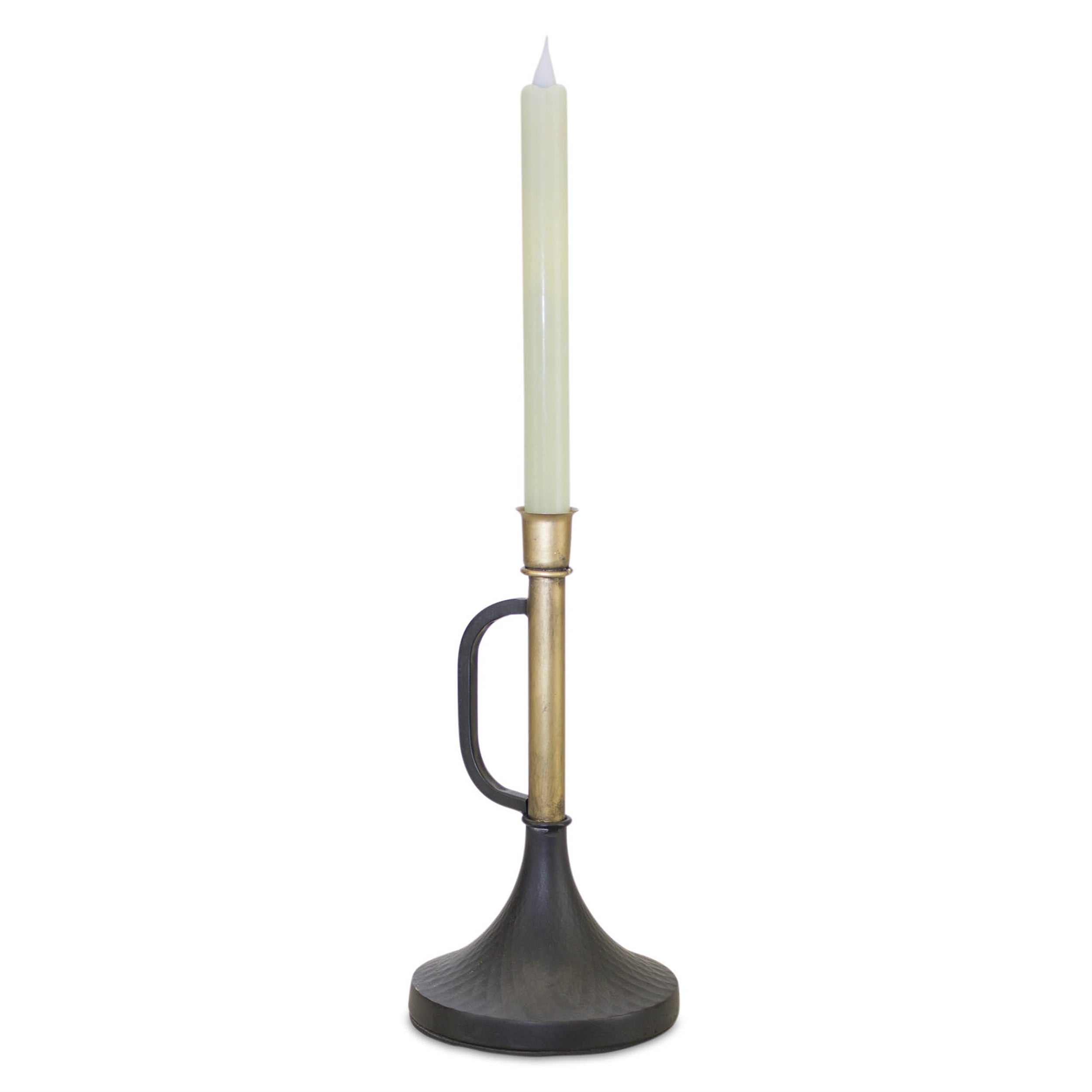Metal Trumpet Taper Candle Holder, Set of 2