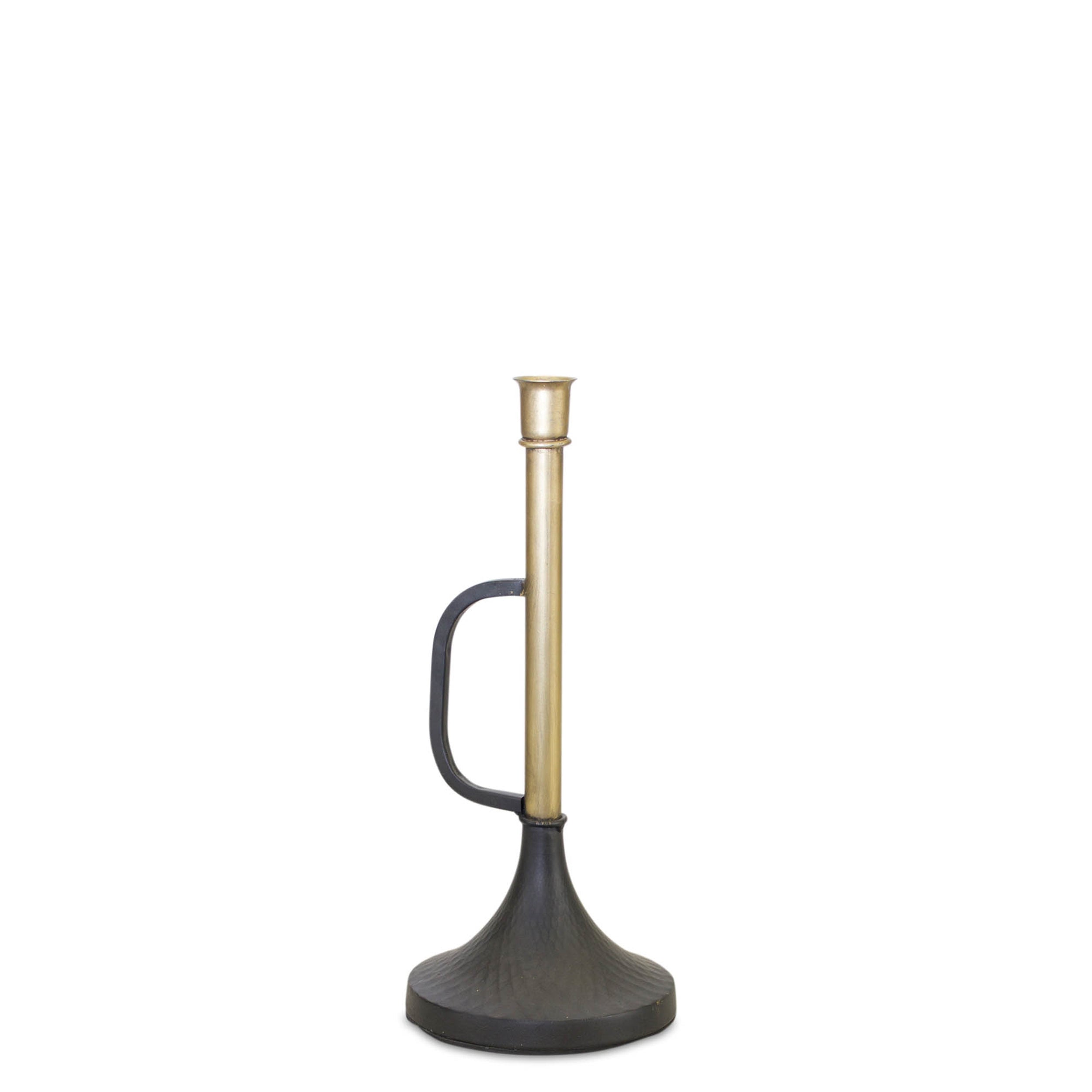 Metal Trumpet Taper Candle Holder, Set of 2