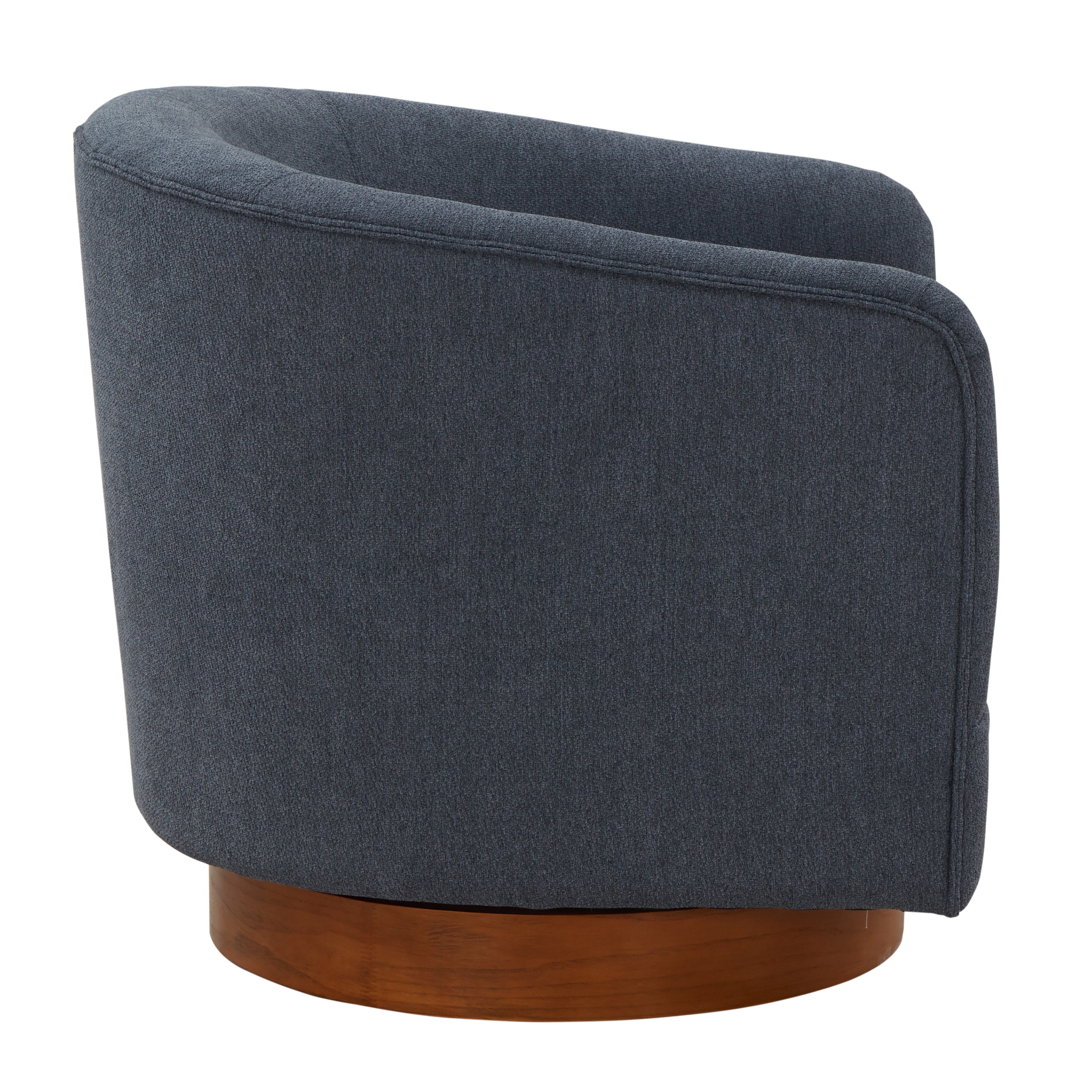 Miramar Swivel Club Accent Chair with Wood Base