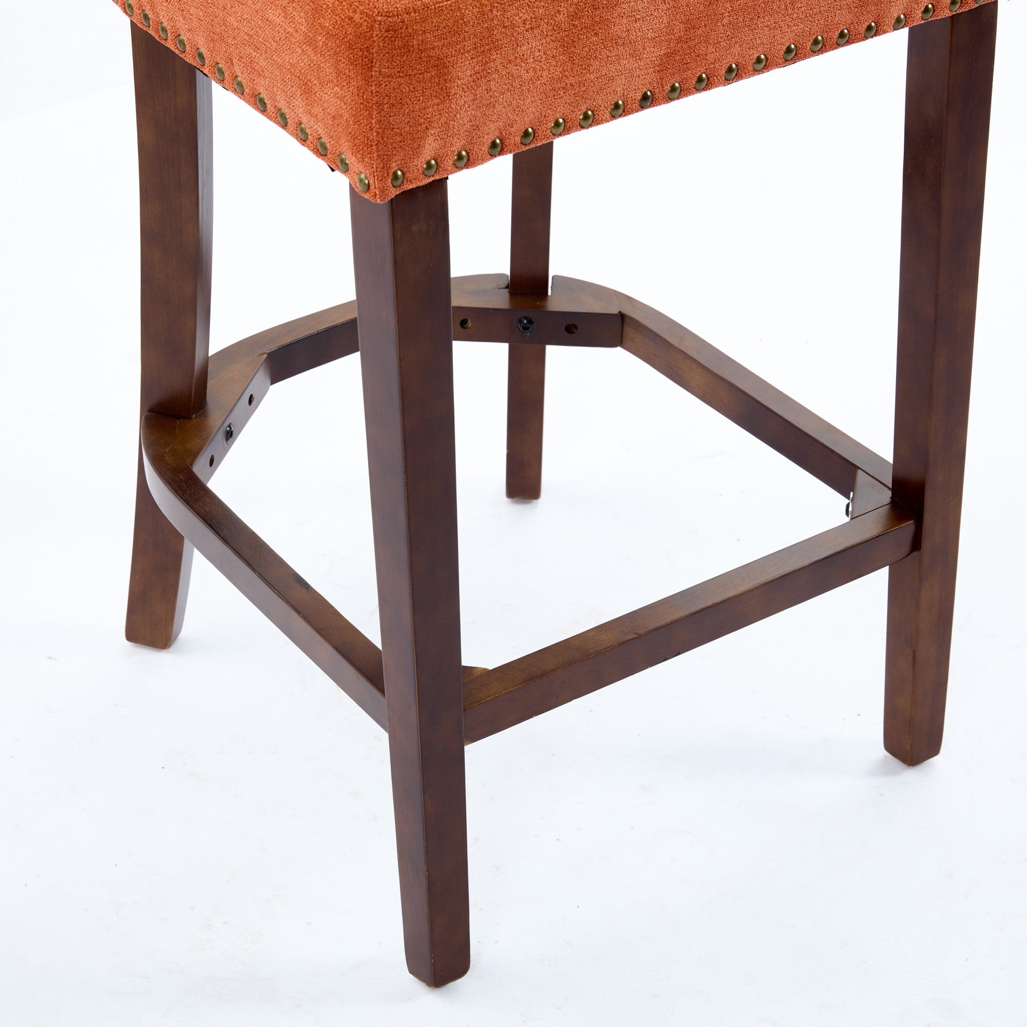 Upholstered T-Back Counter Height Bar Stools, Set of 2