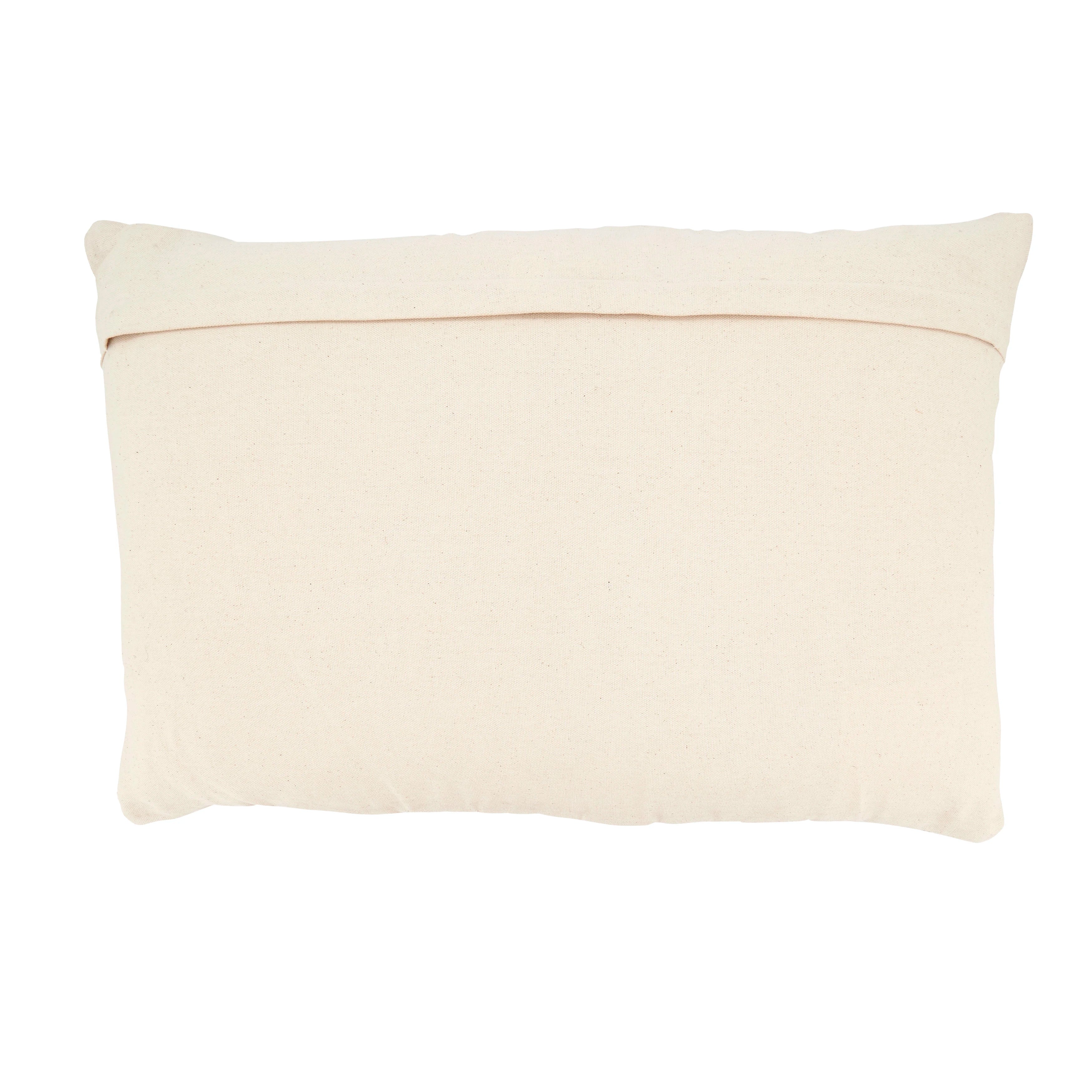 Earthy Jute Banded Outdoor Polyester Filled Throw Pillow