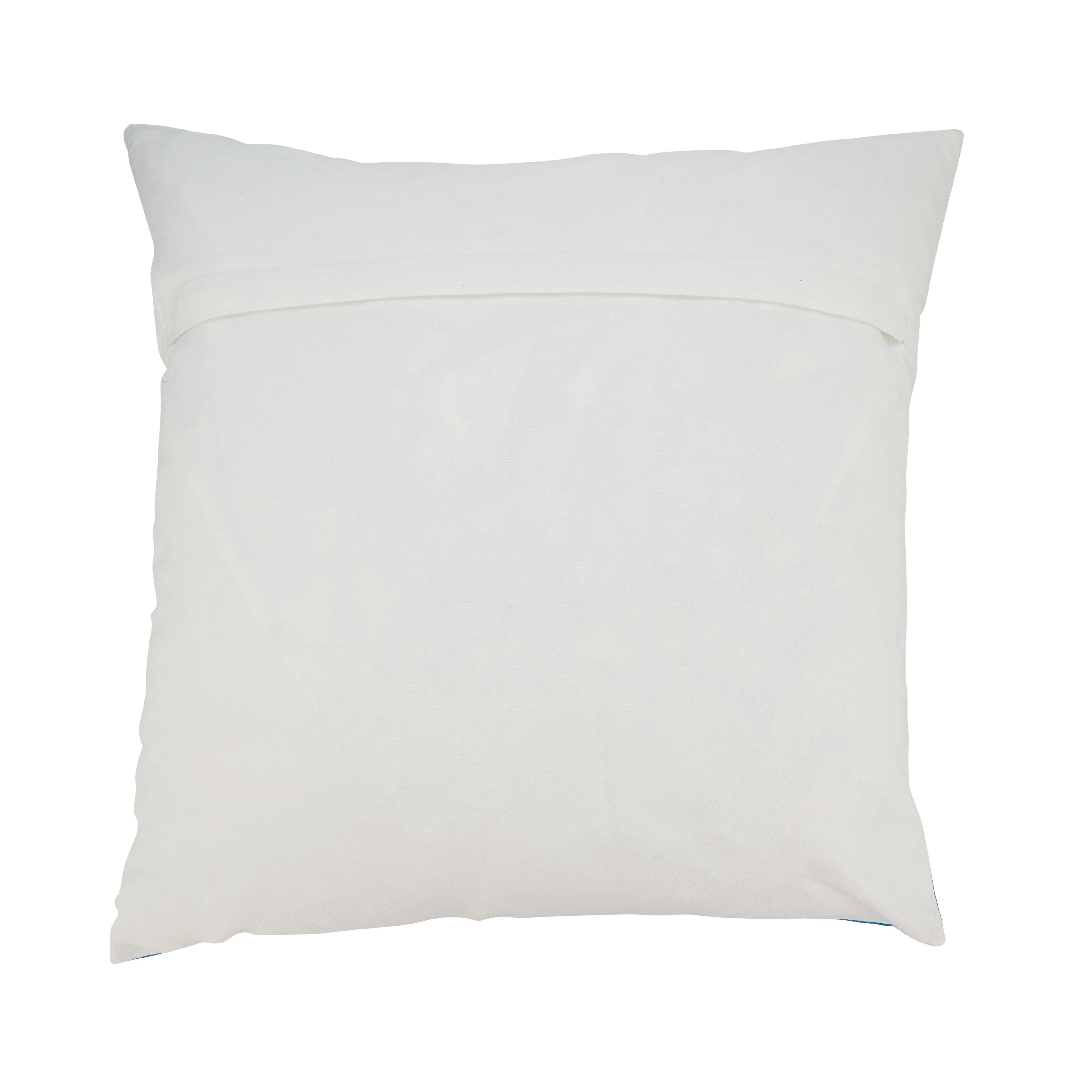 Outdoor Embroidered Fish Polyester Filled Throw Pillow