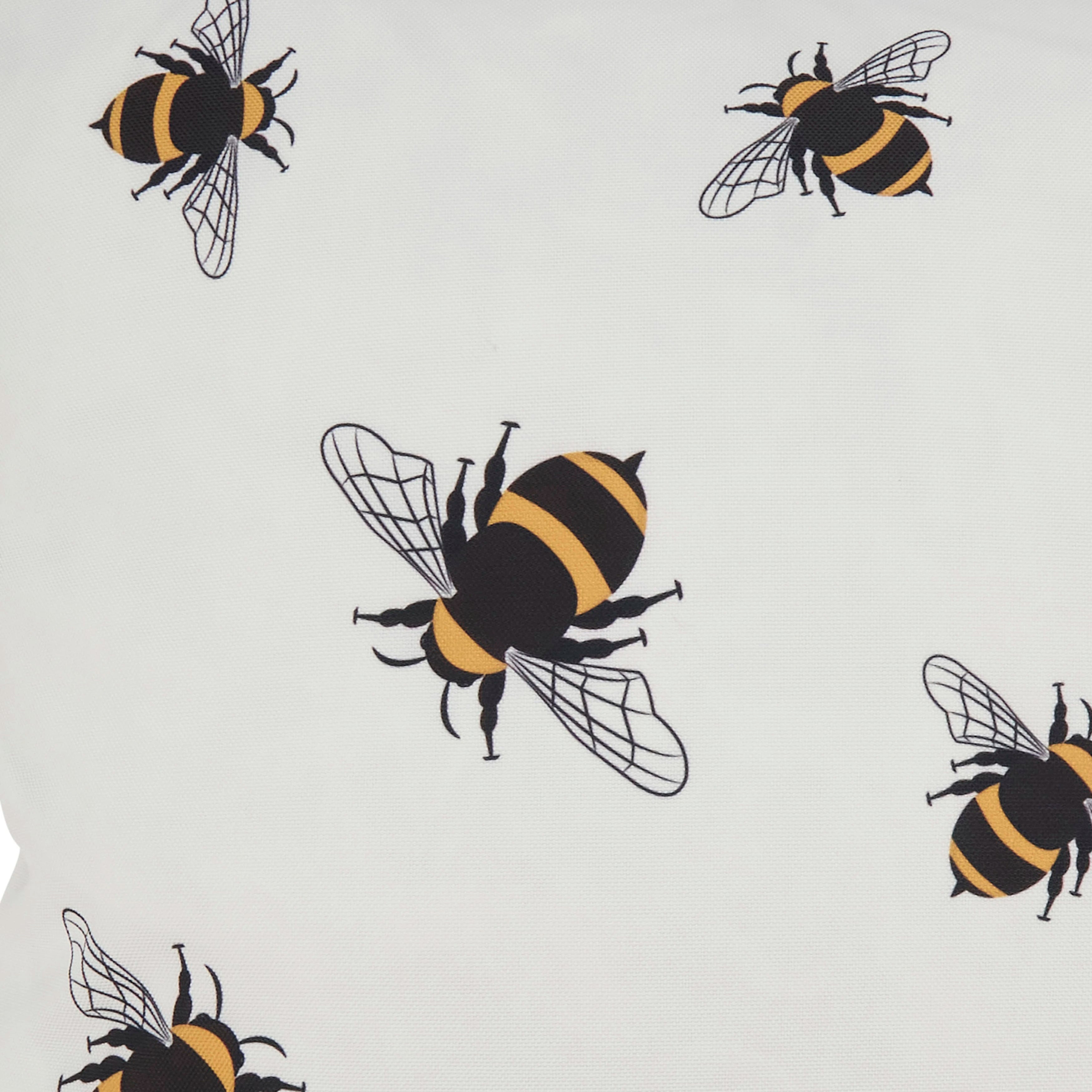 Charming Bumble Bee Outdoor Polyester Filled Throw Pillow