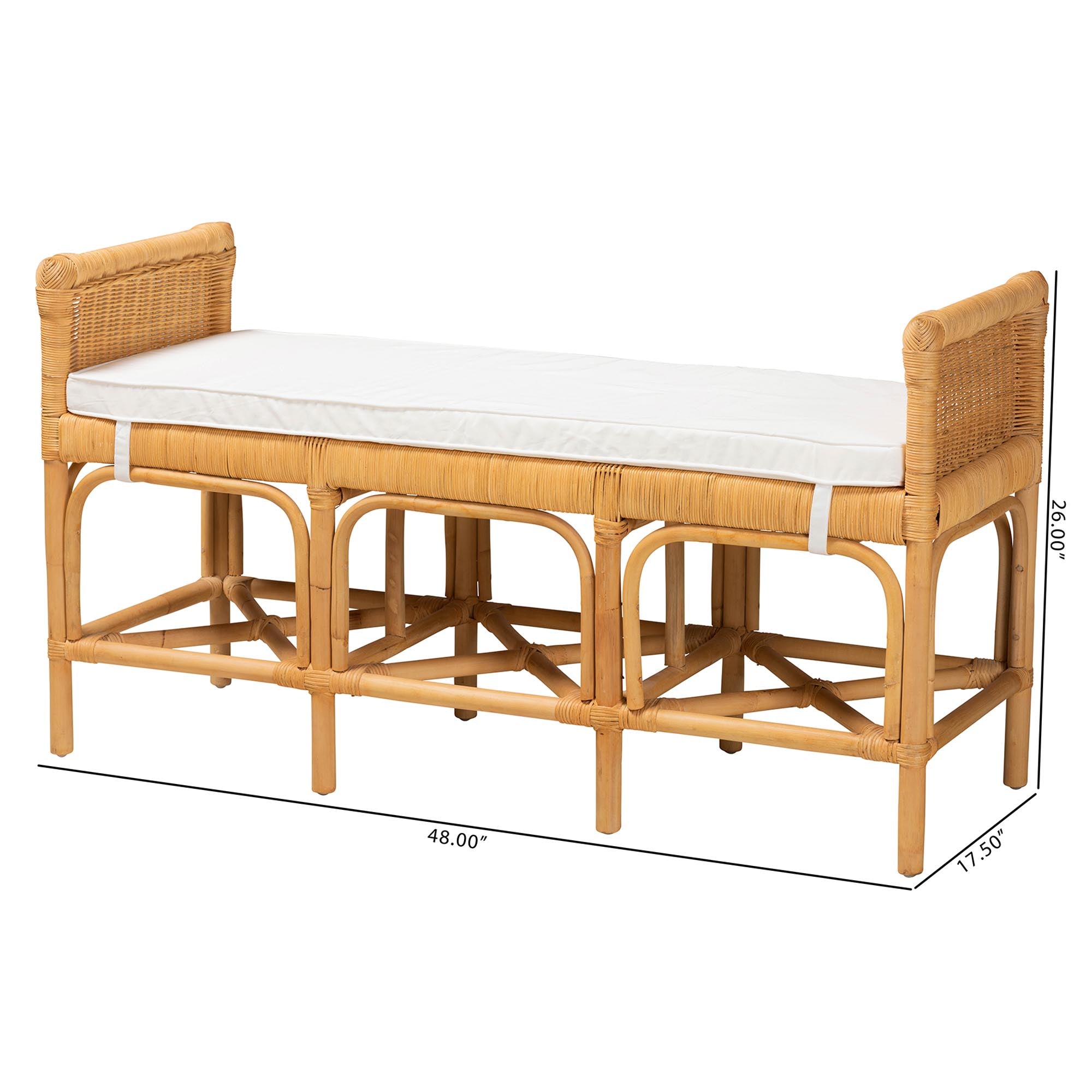 Aoife Rattan Bench