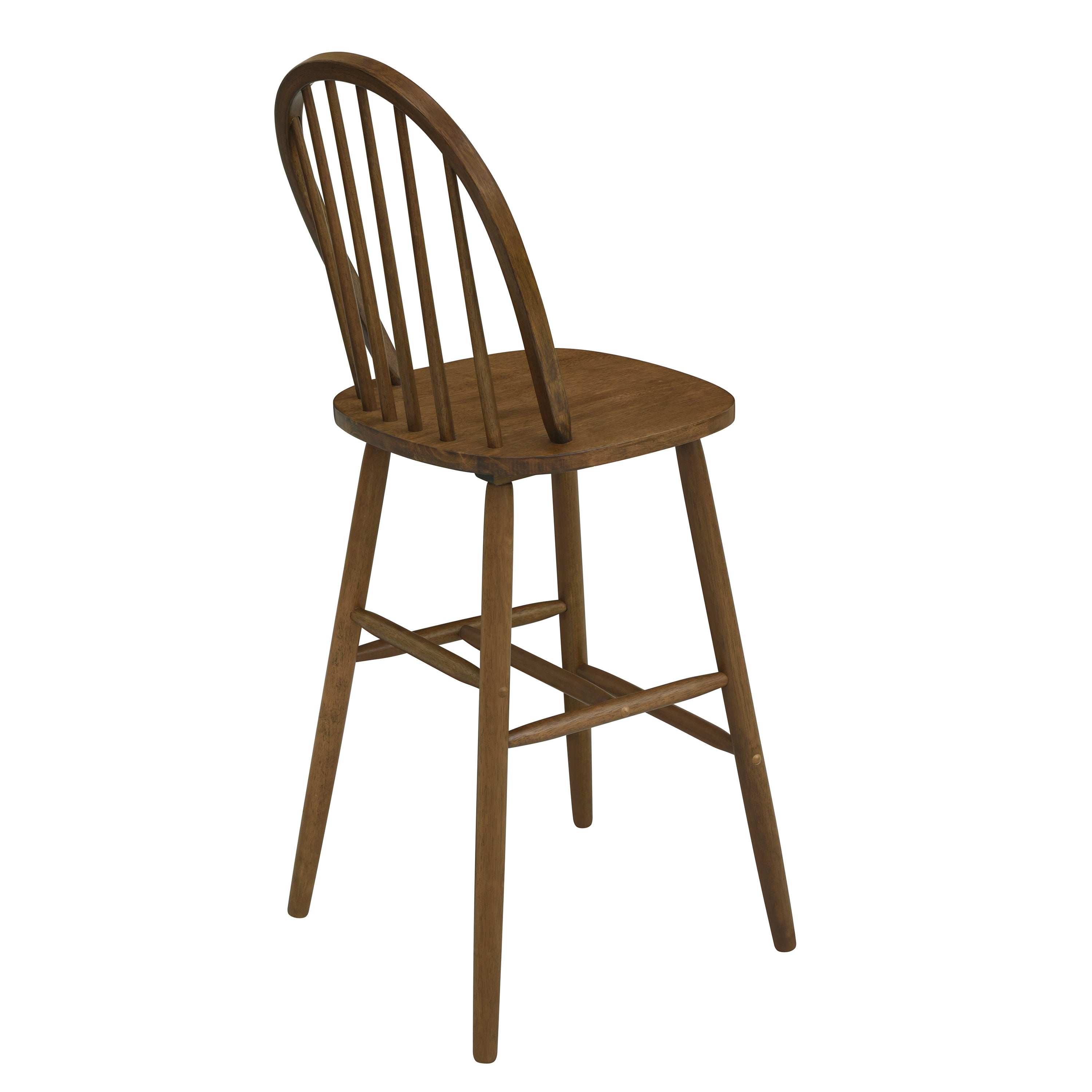 Solid Wood Spindle Back Barstool, Set of 2