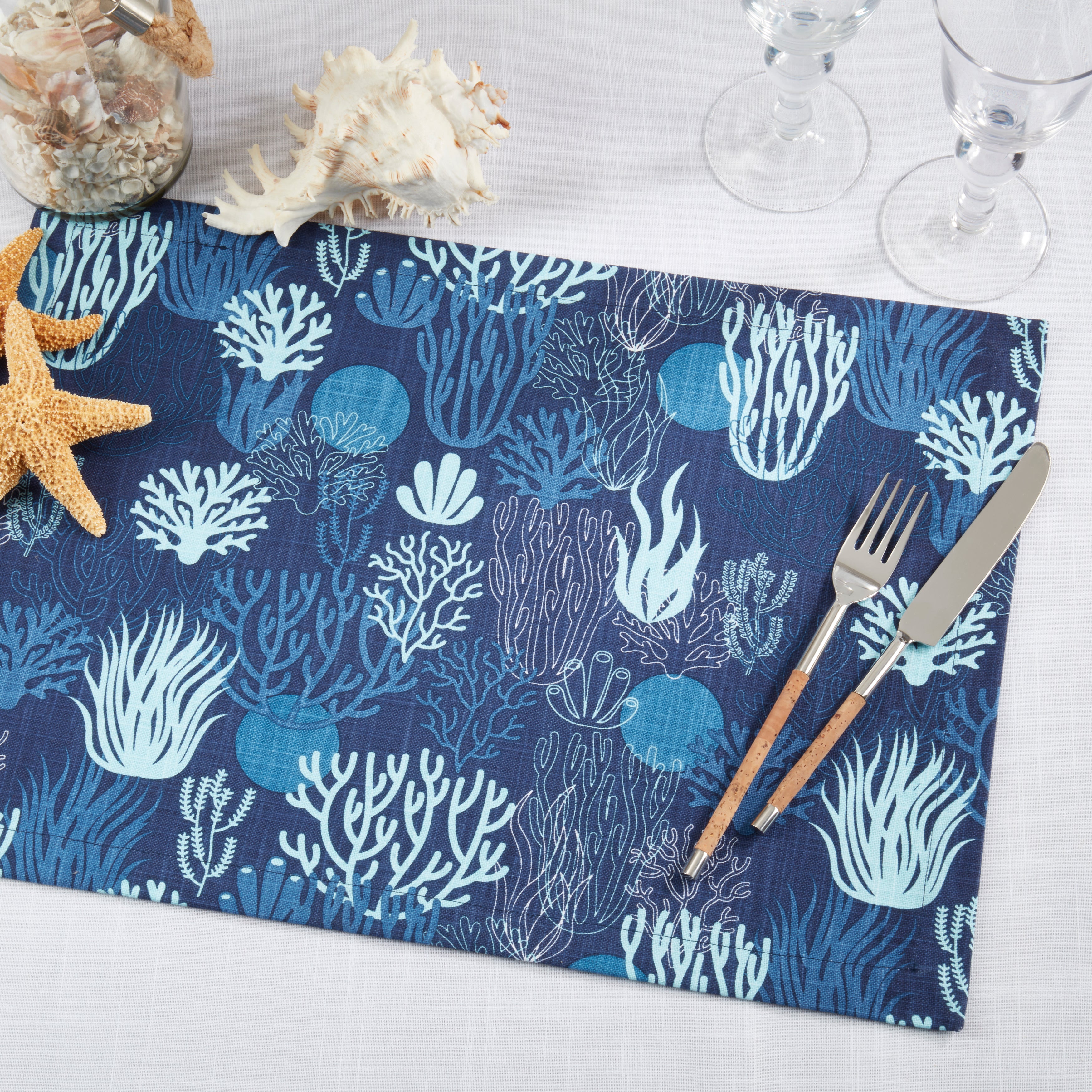 Ocean Depths Coral Placemat, Set of 4