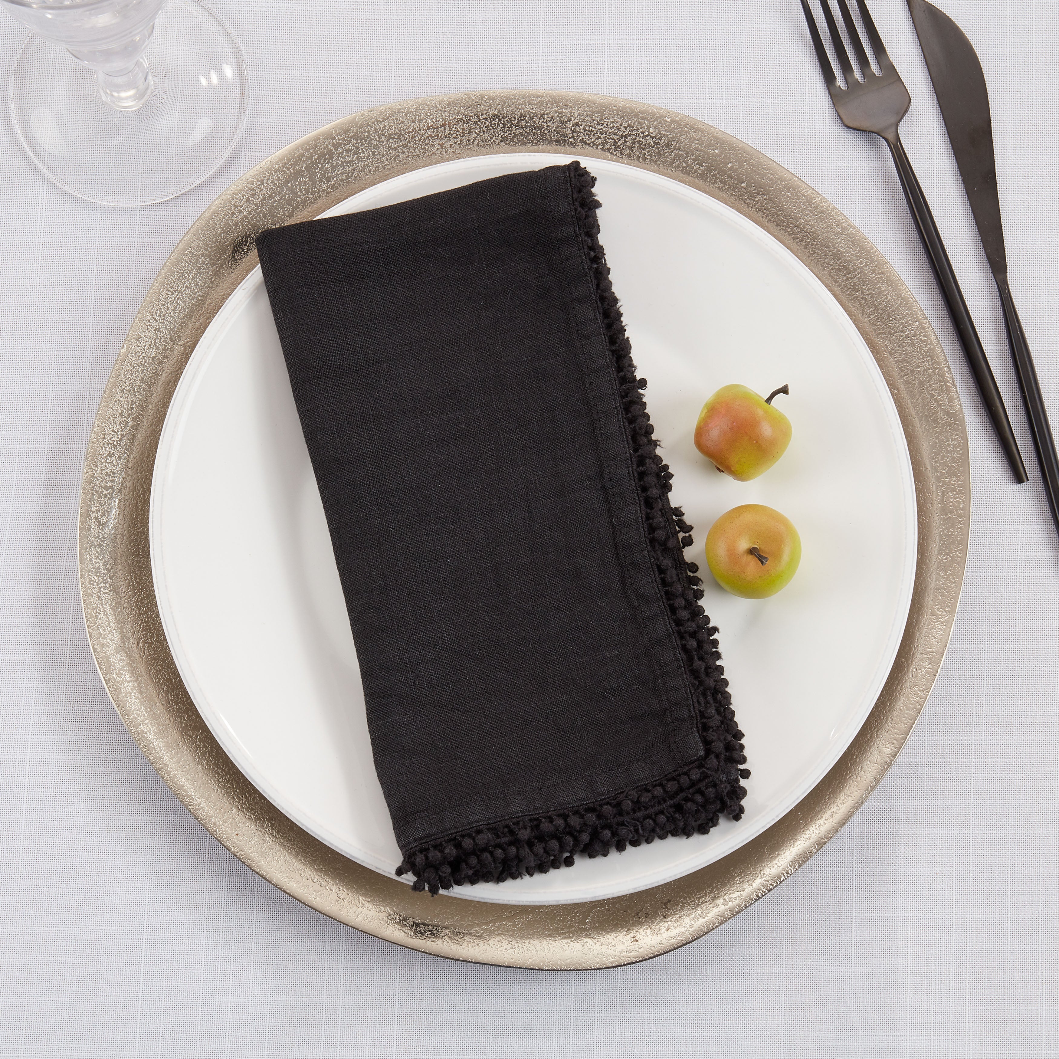 Pom Pom Design Table Napkin, Set of 4