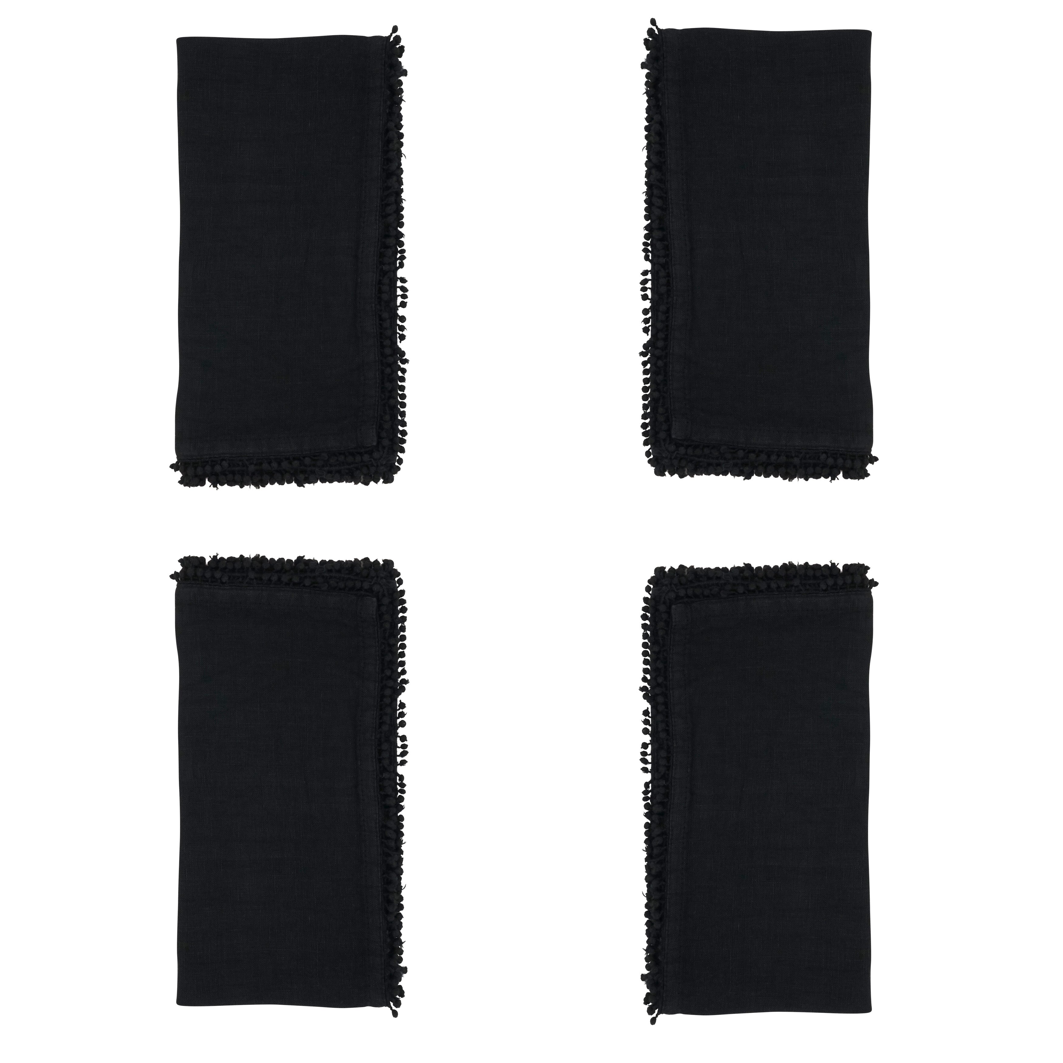 Pom Pom Design Table Napkin, Set of 4