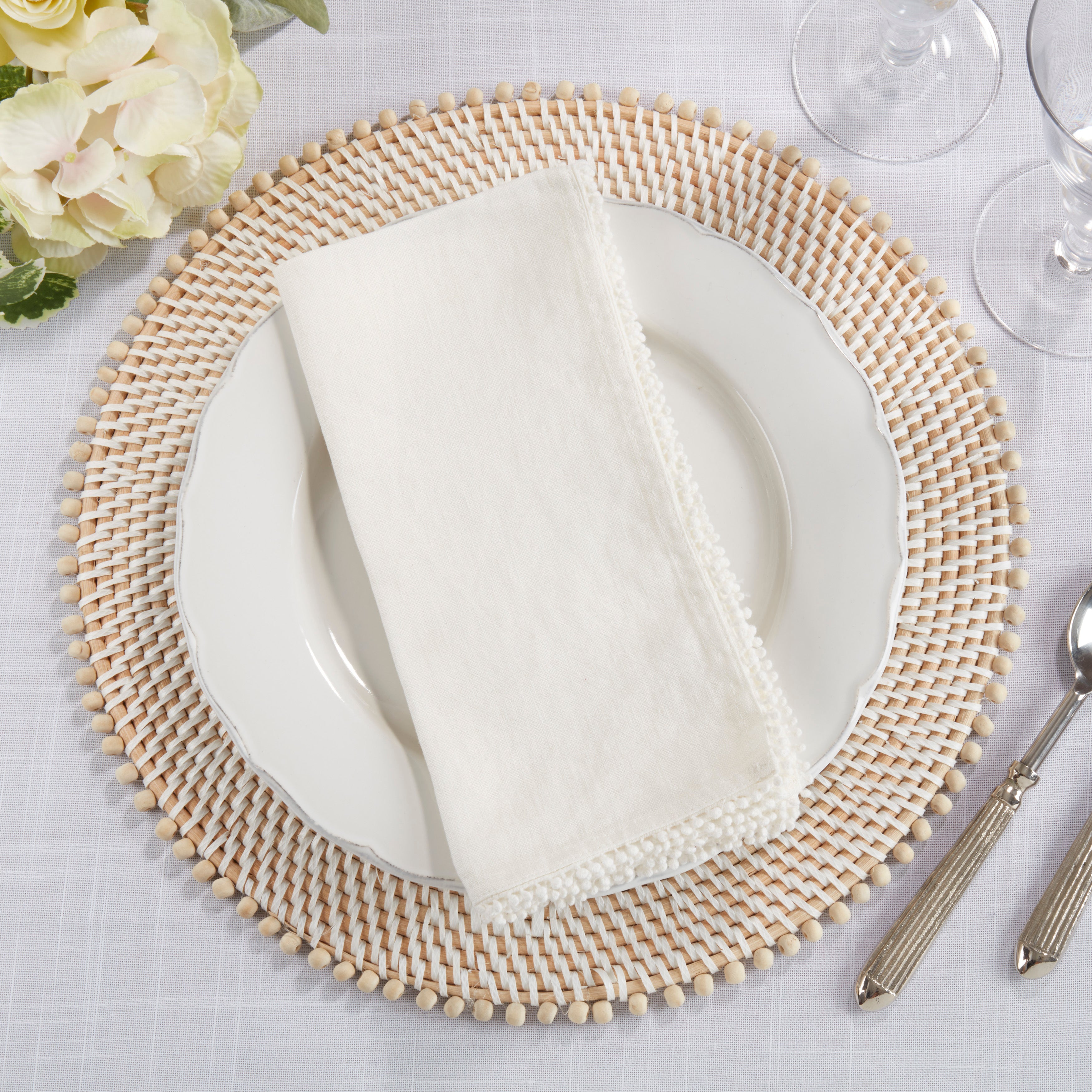 Pom Pom Design Table Napkin, Set of 4