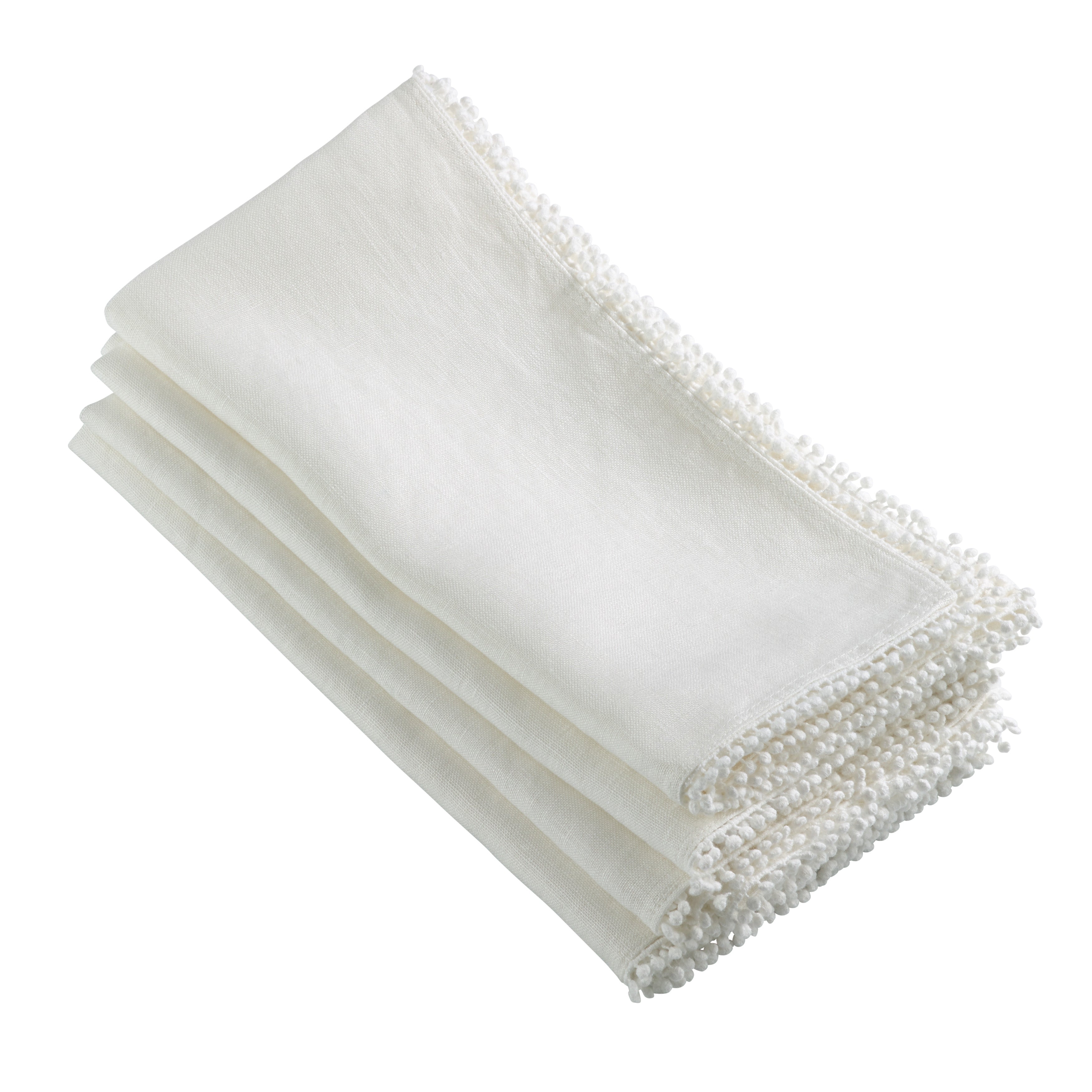 Pom Pom Design Table Napkin, Set of 4