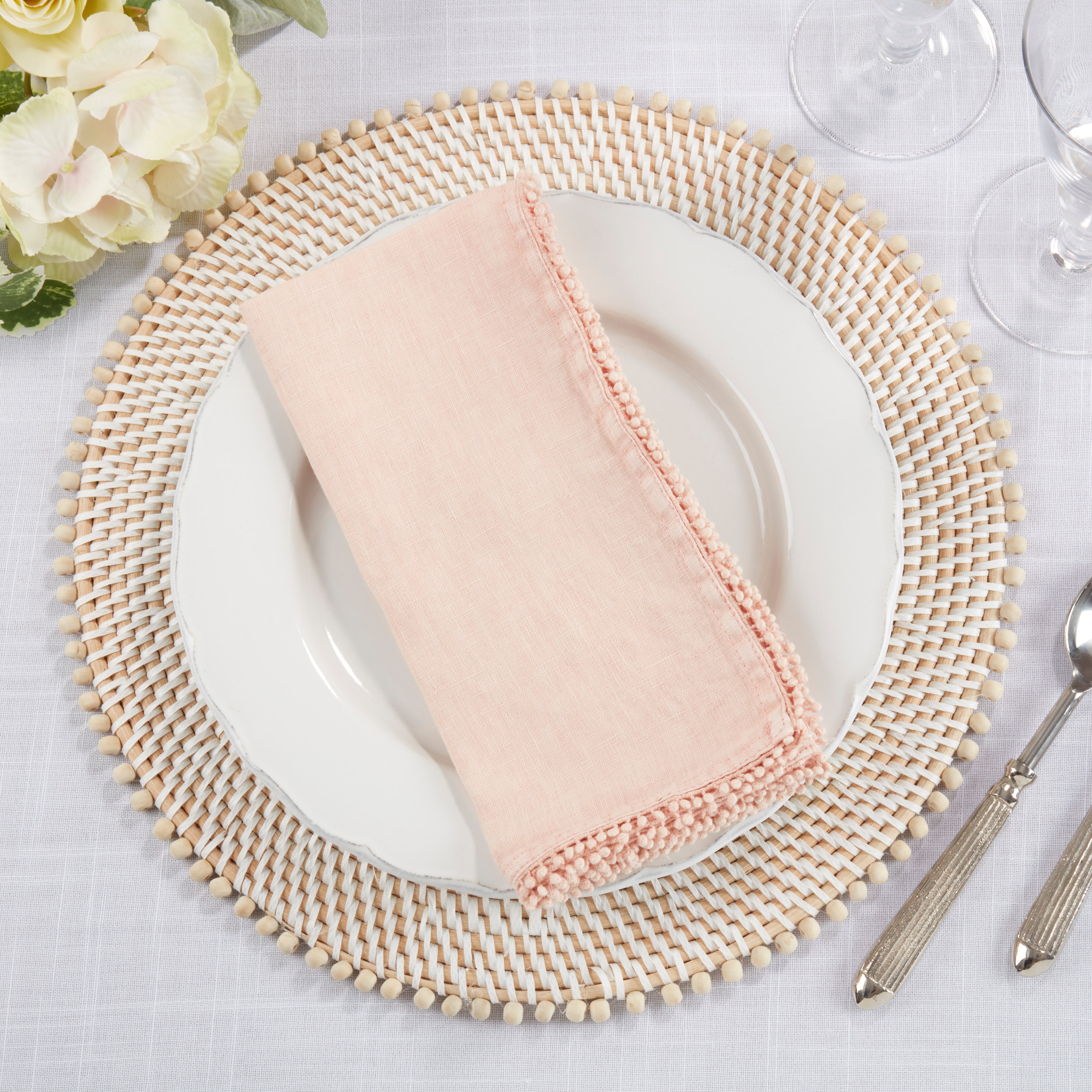 Pom Pom Design Table Napkin, Set of 4