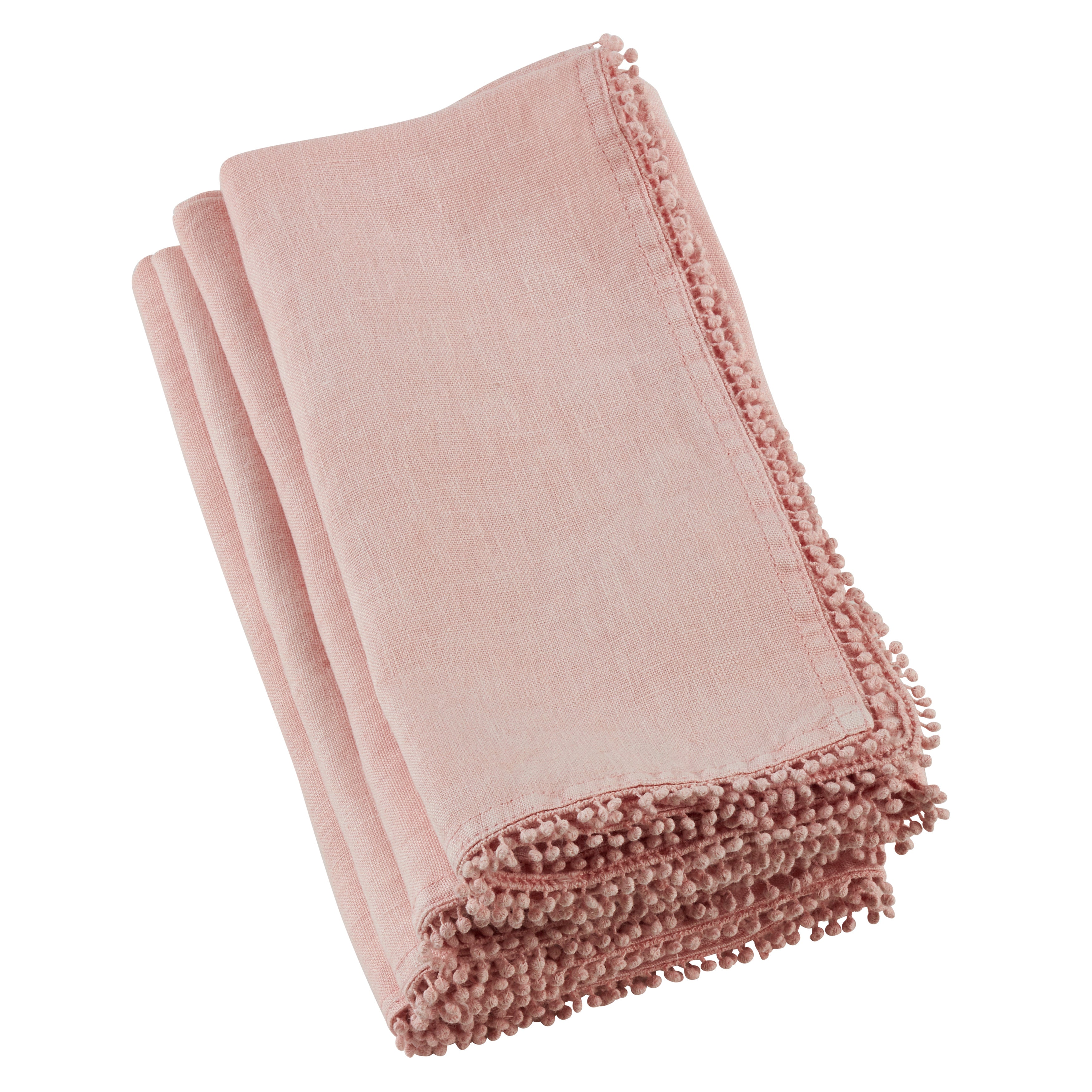 Pom Pom Design Table Napkin, Set of 4