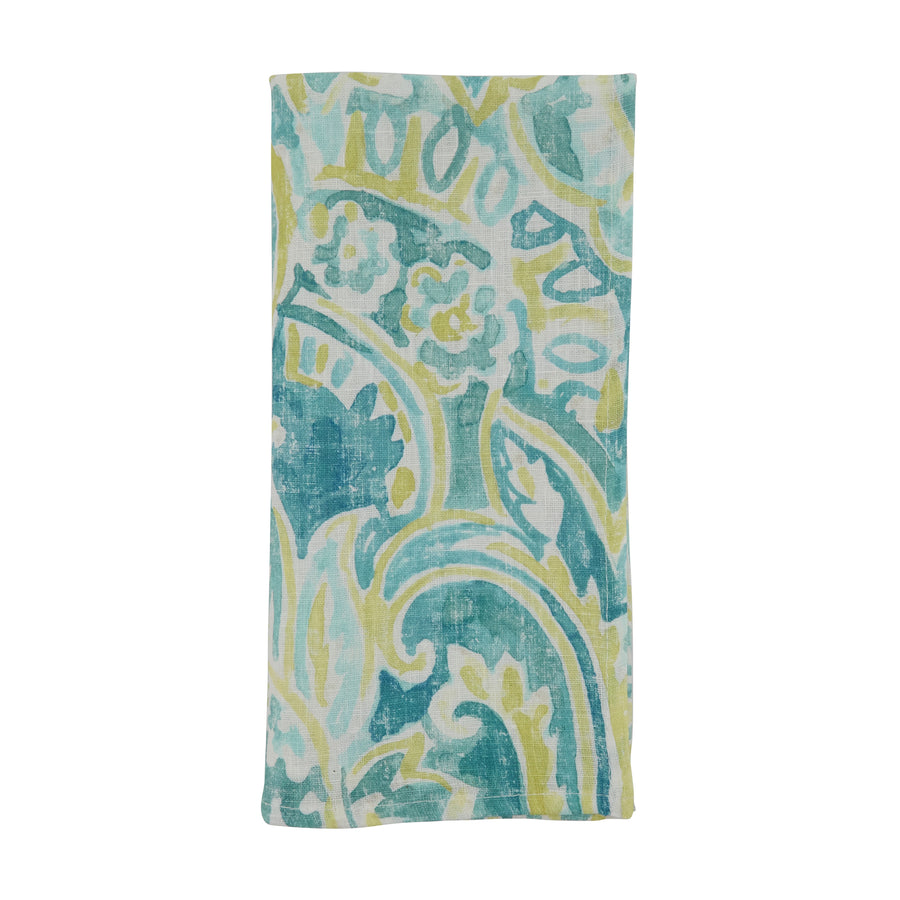 Distressed Paisley Table Napkins, Set of 4