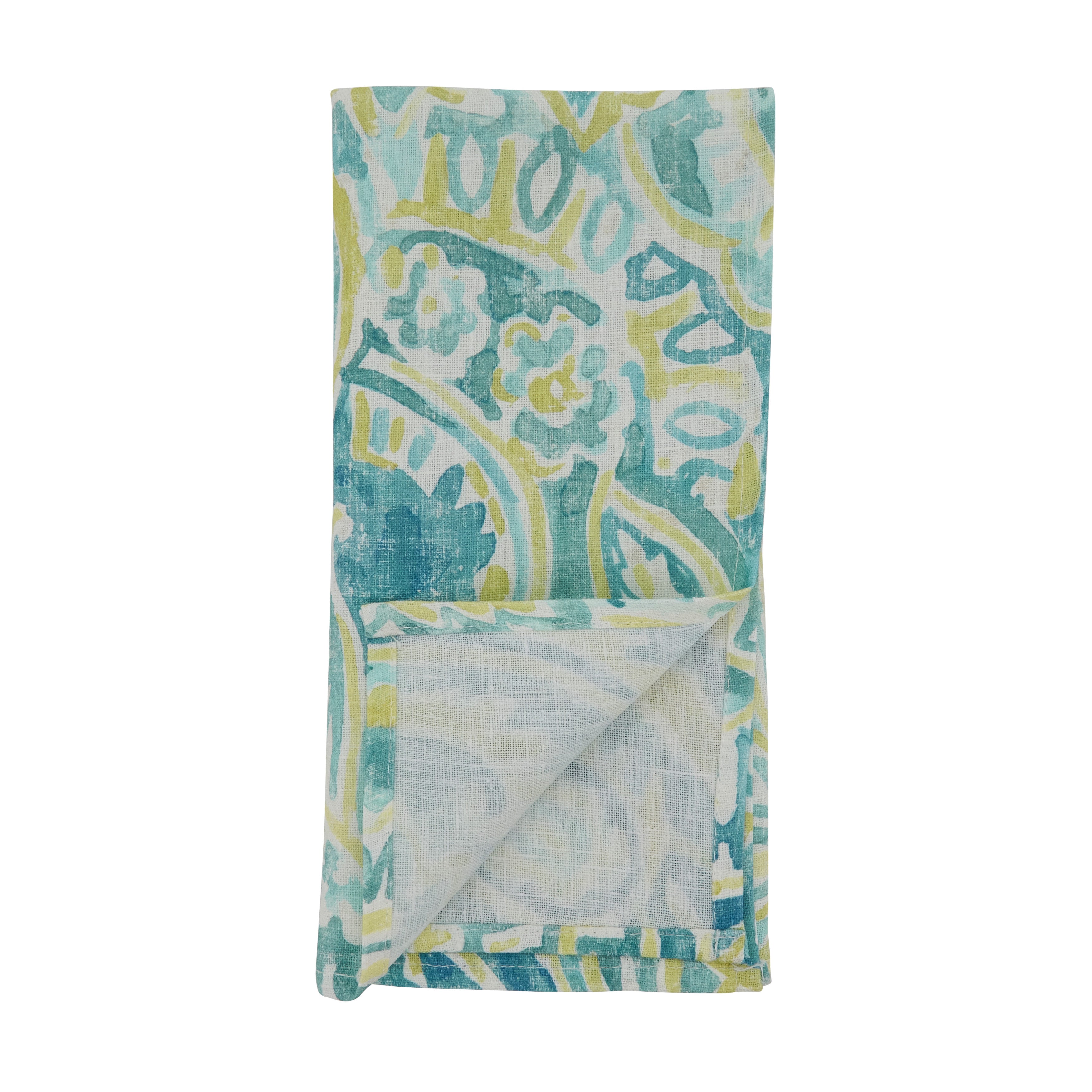 Distressed Paisley Table Napkins, Set of 4