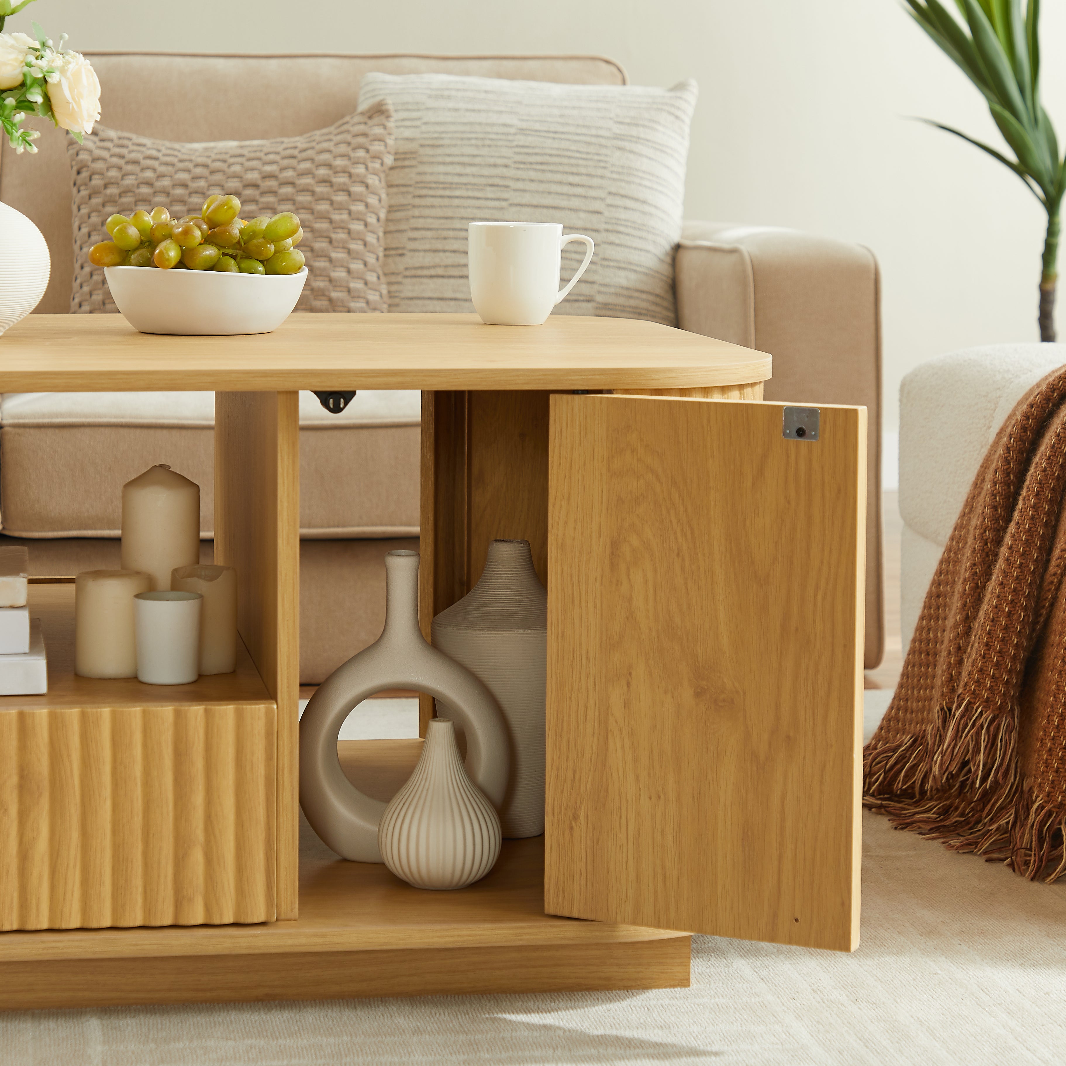 Modern Wavy Rounded Coffee Table