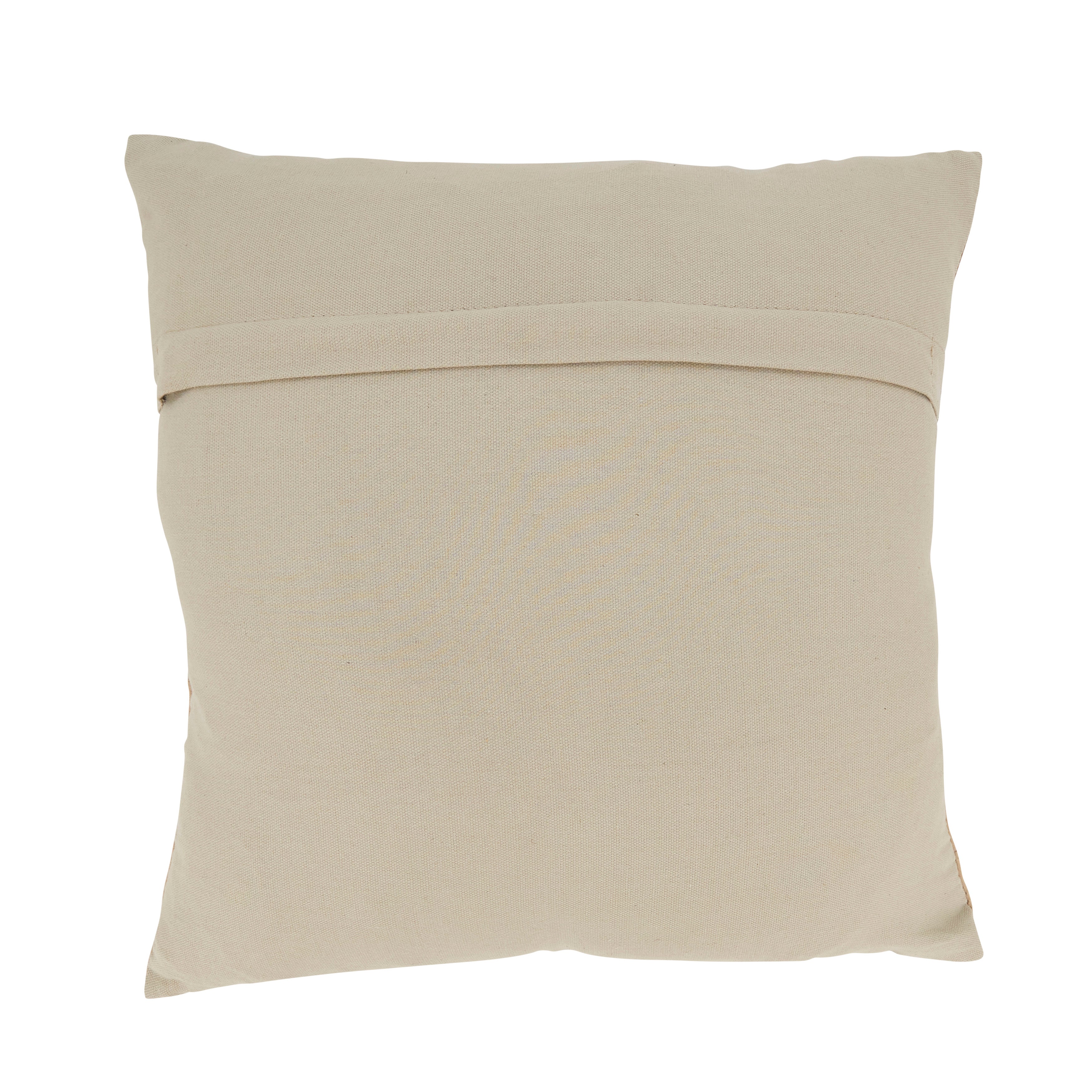 Boho Patchwork Leather Tassel Poly Filled Pillow