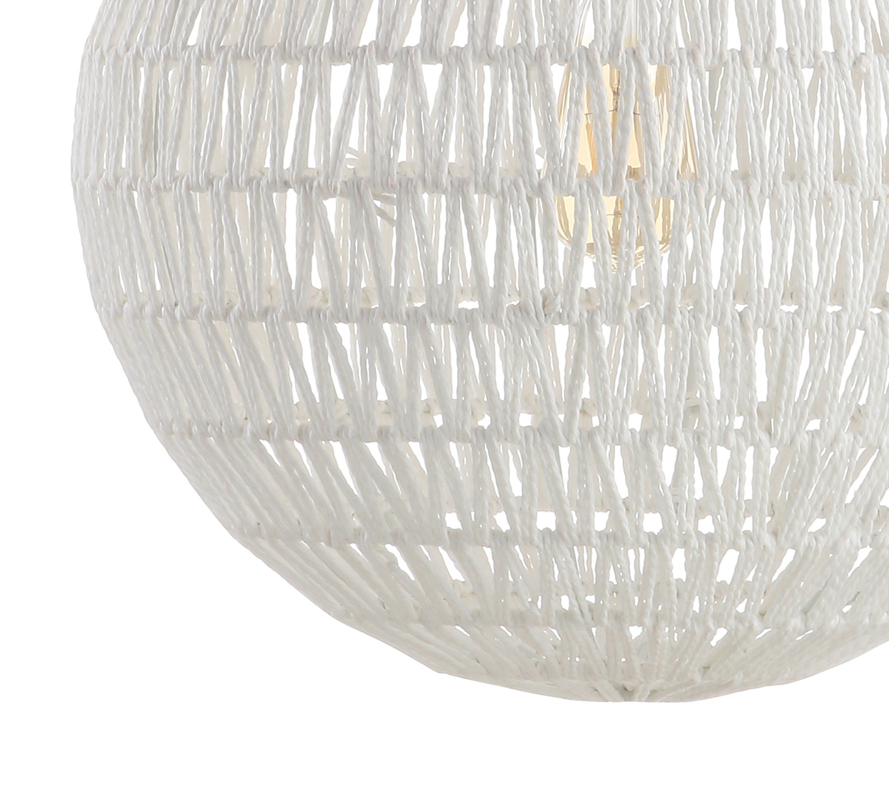 Luna 1-Light Bohemian Modern Woven Rattan/Iron LED Pendant