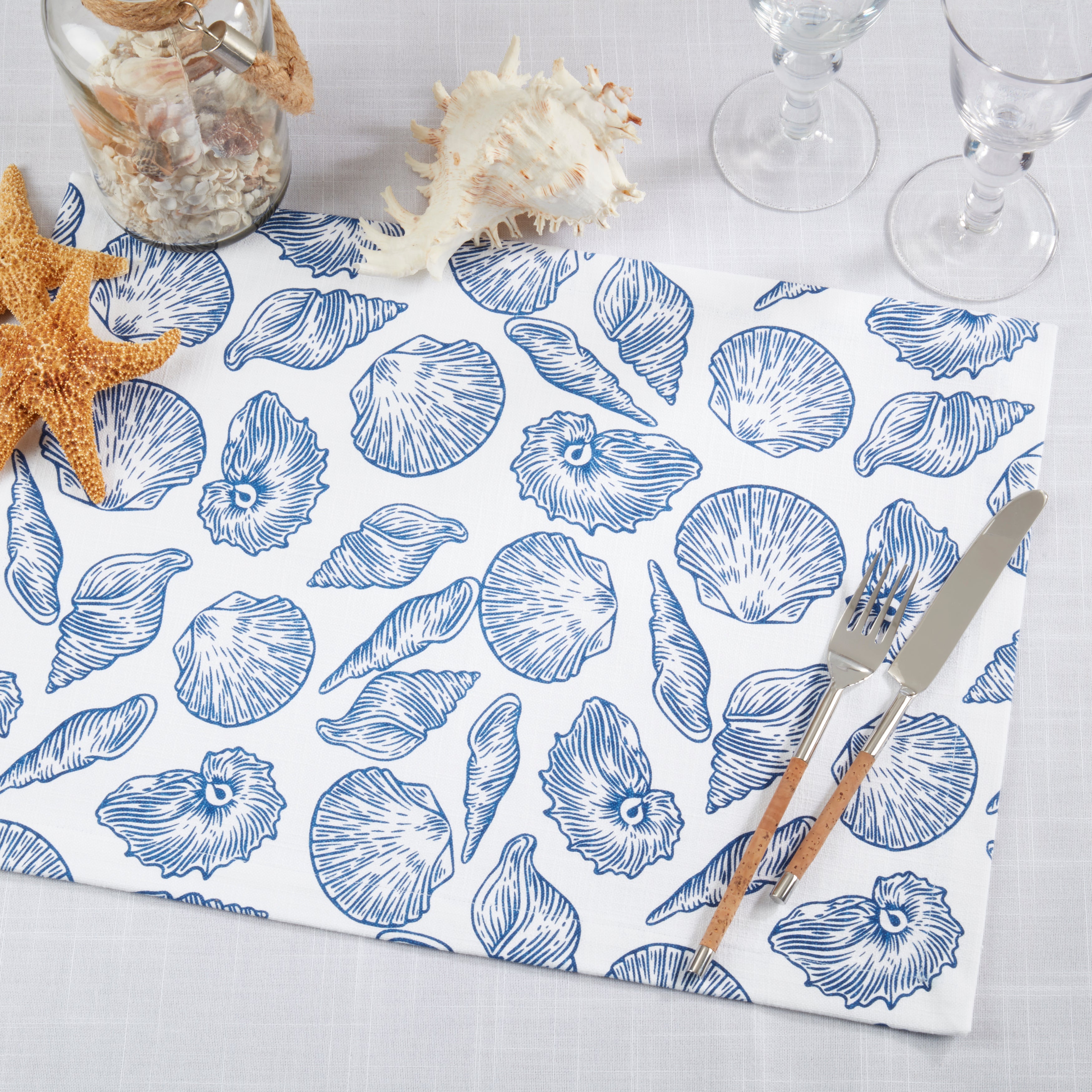 Seaside Sea Shells Placemat, Set of 4