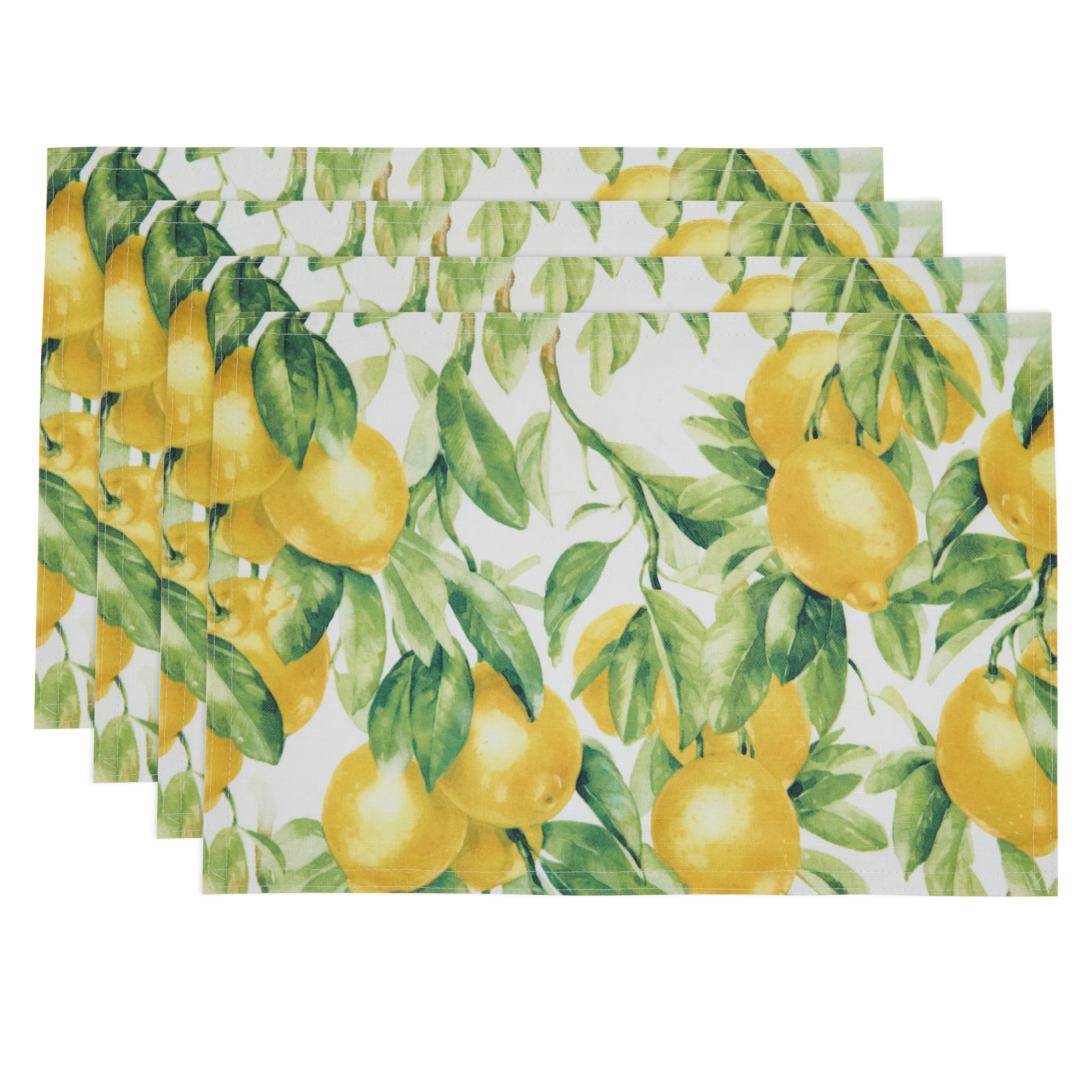 Printed Lemon Placemat, Set of 4