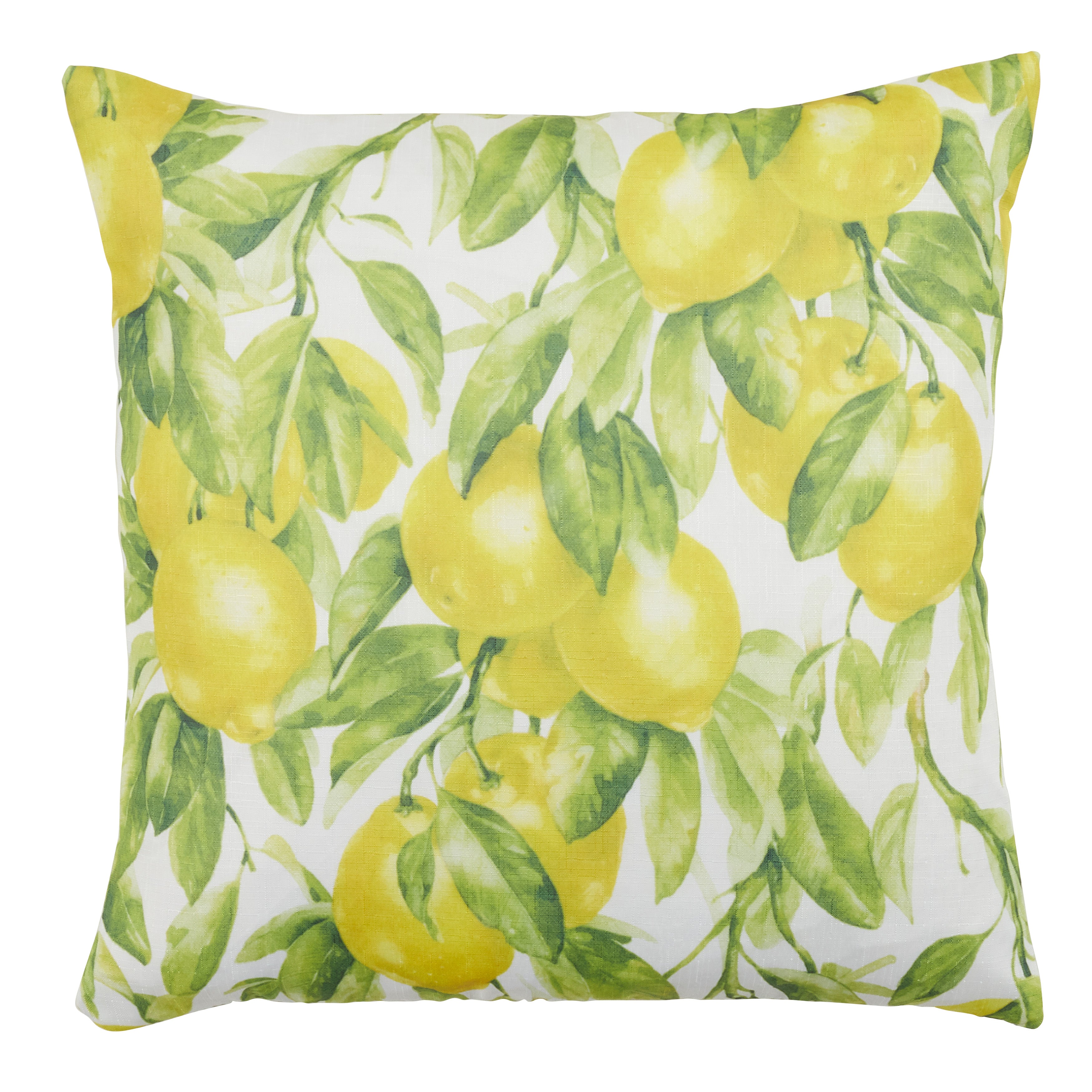 Lemon Print Throw Pillow