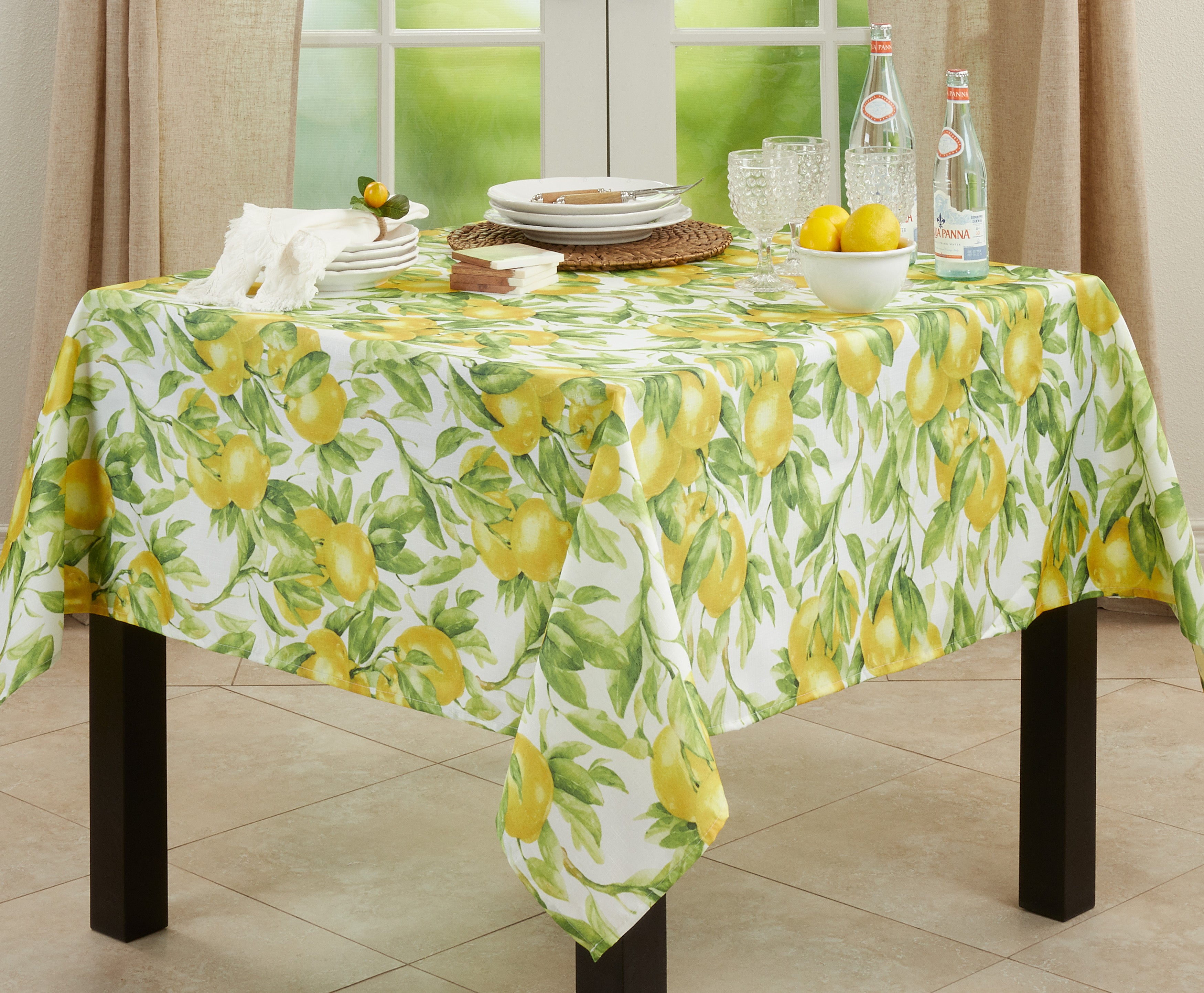 Printed Lemon Tablecloth
