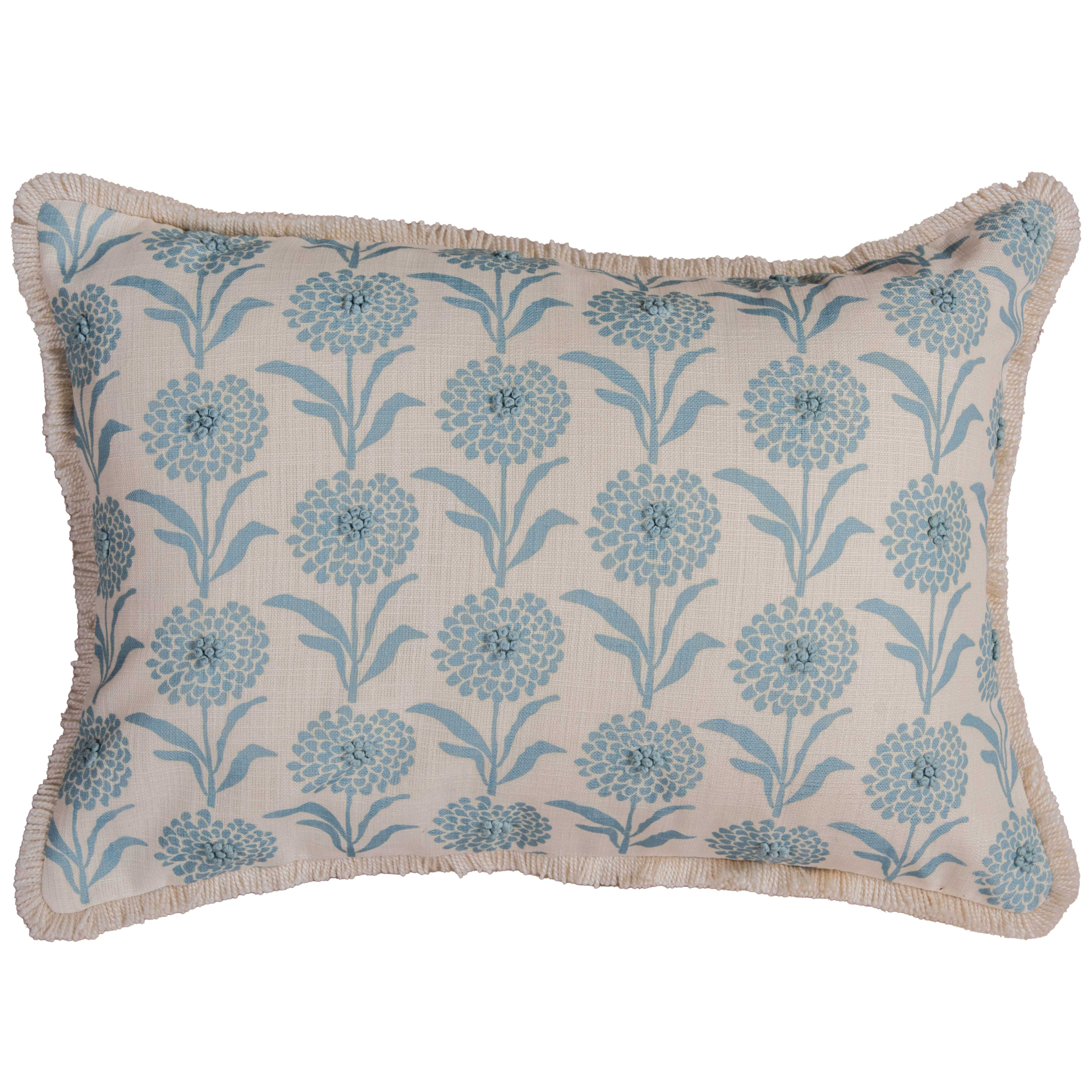 Indoor/Outdoor Botanical Block Print Decorative Throw Pillow