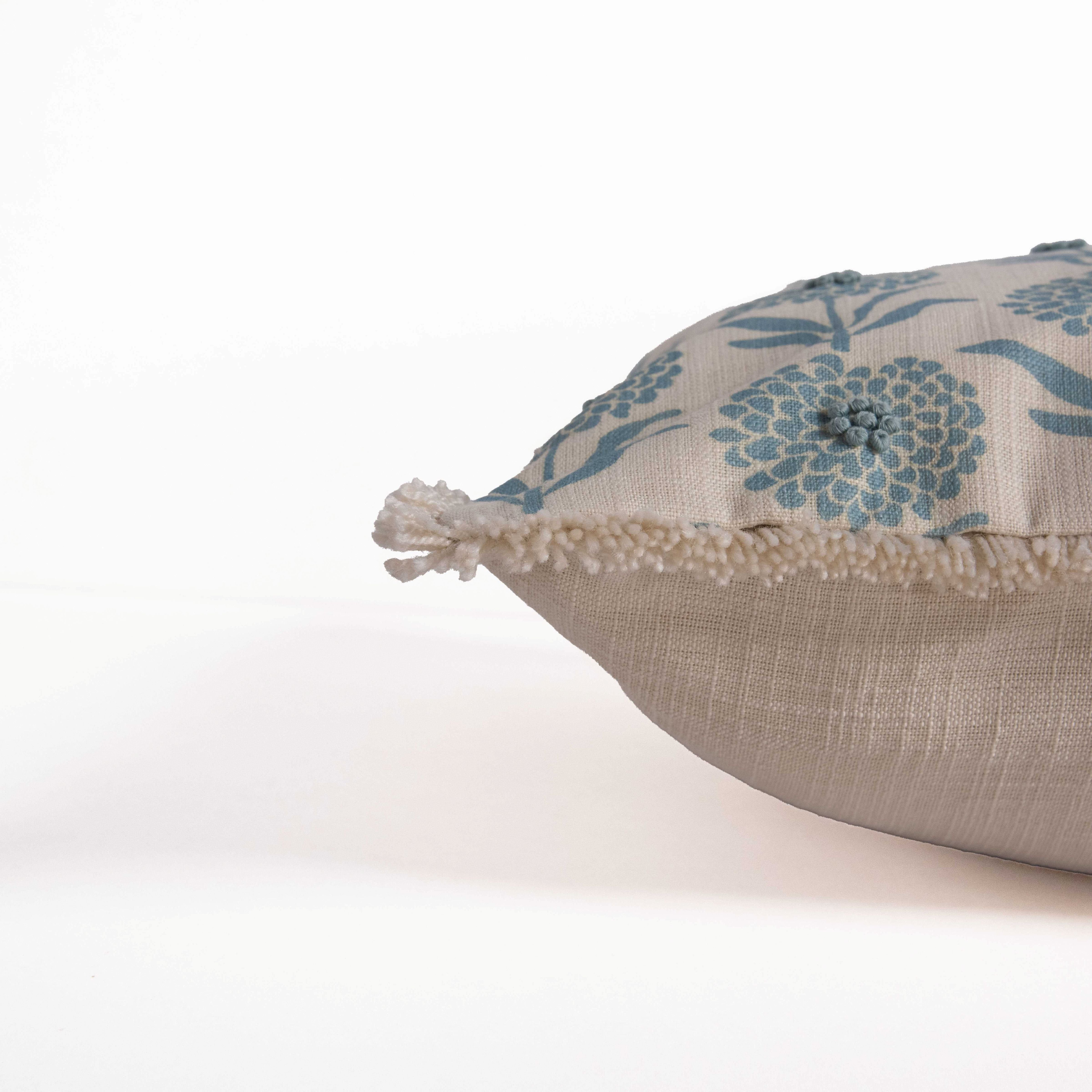 Indoor/Outdoor Botanical Block Print Decorative Throw Pillow