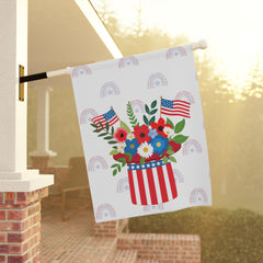 Patriotic Floral Hat Garden & House Banner