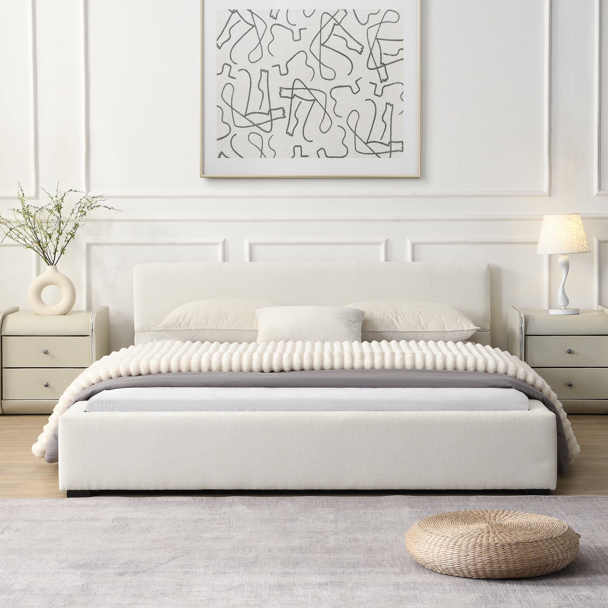 Elegant Wide-Edge Bed