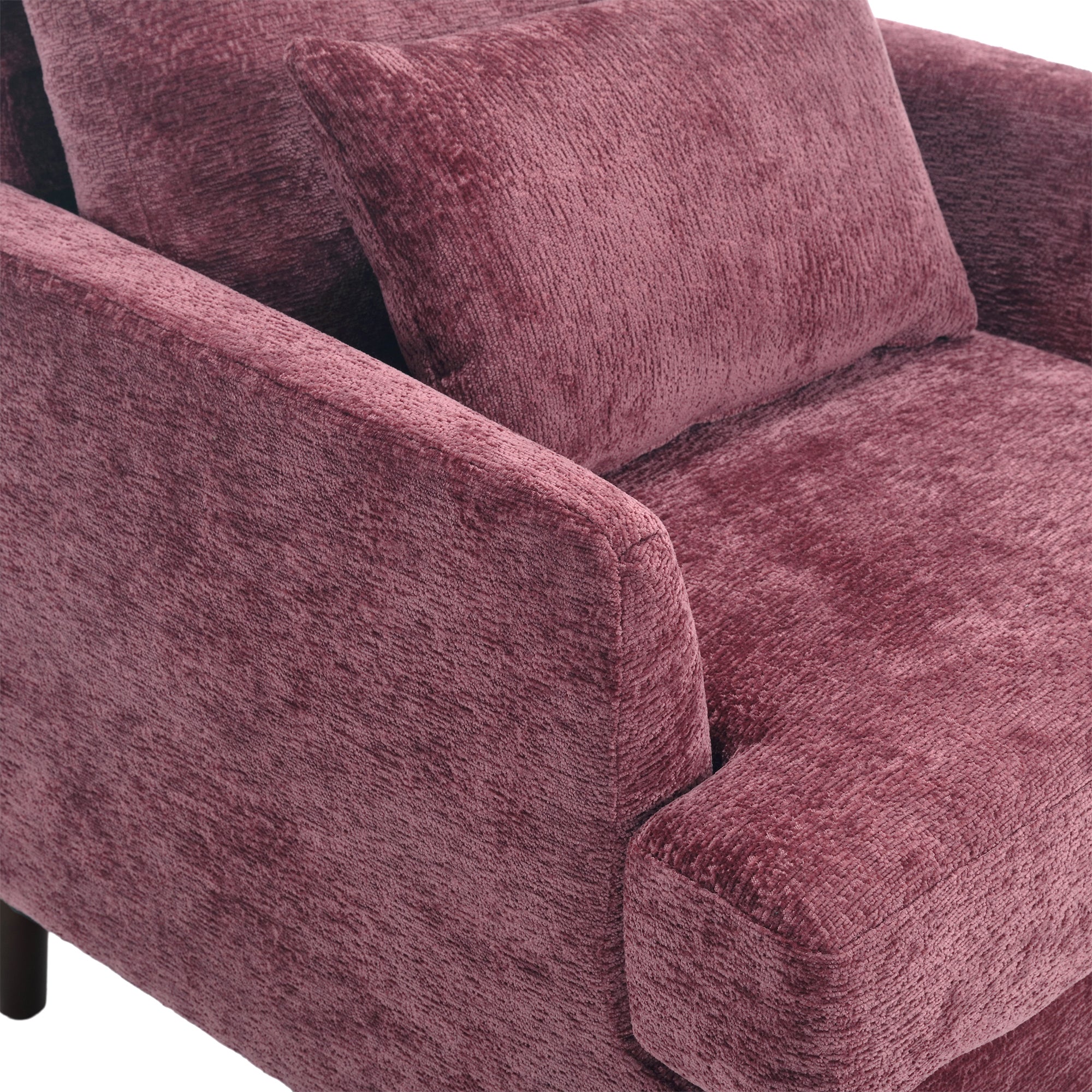 Chenille Tufted Upholstered Club Accent Chair