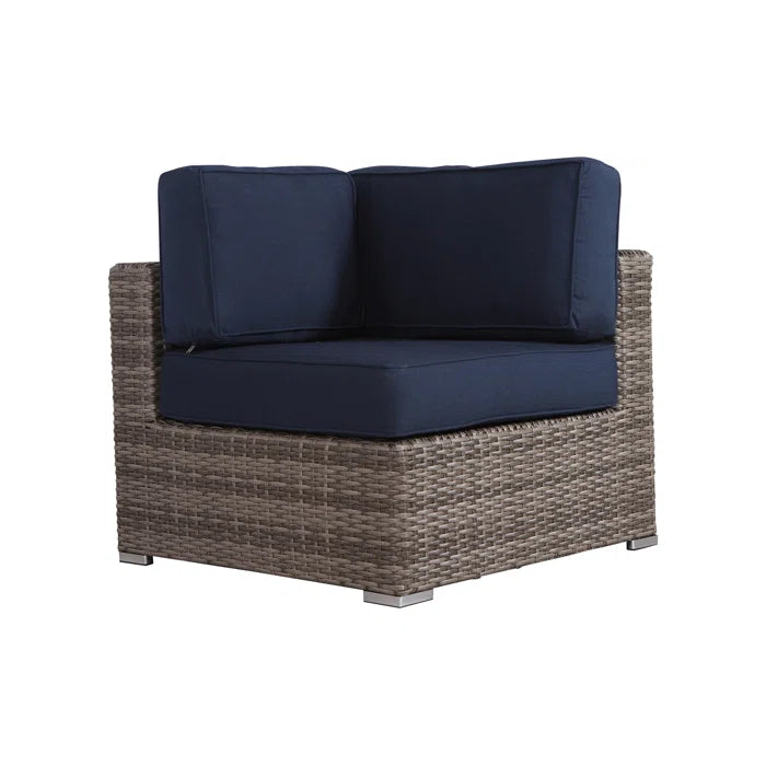 Rattan Wicker Fully Assembled 6-Person Seating Group with Premium Sunbrella Cushions