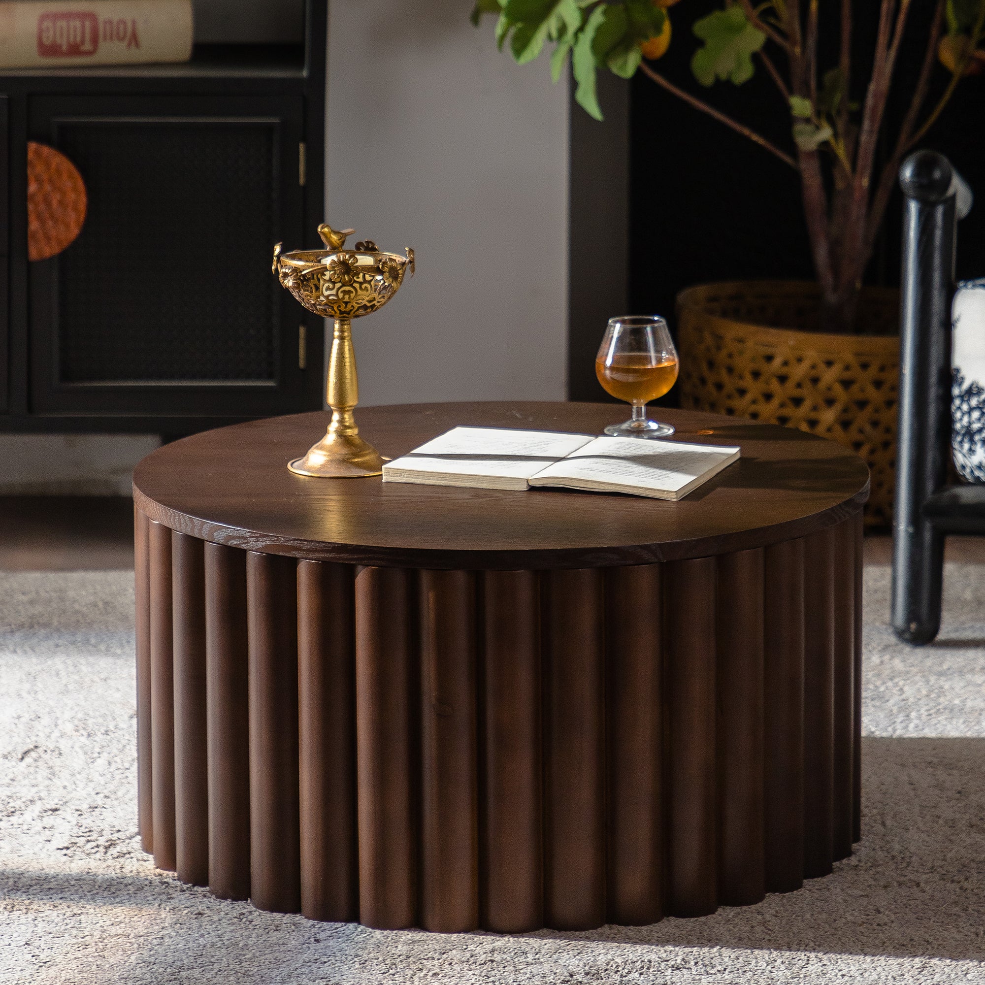 Round Coffee Table With Lift Top